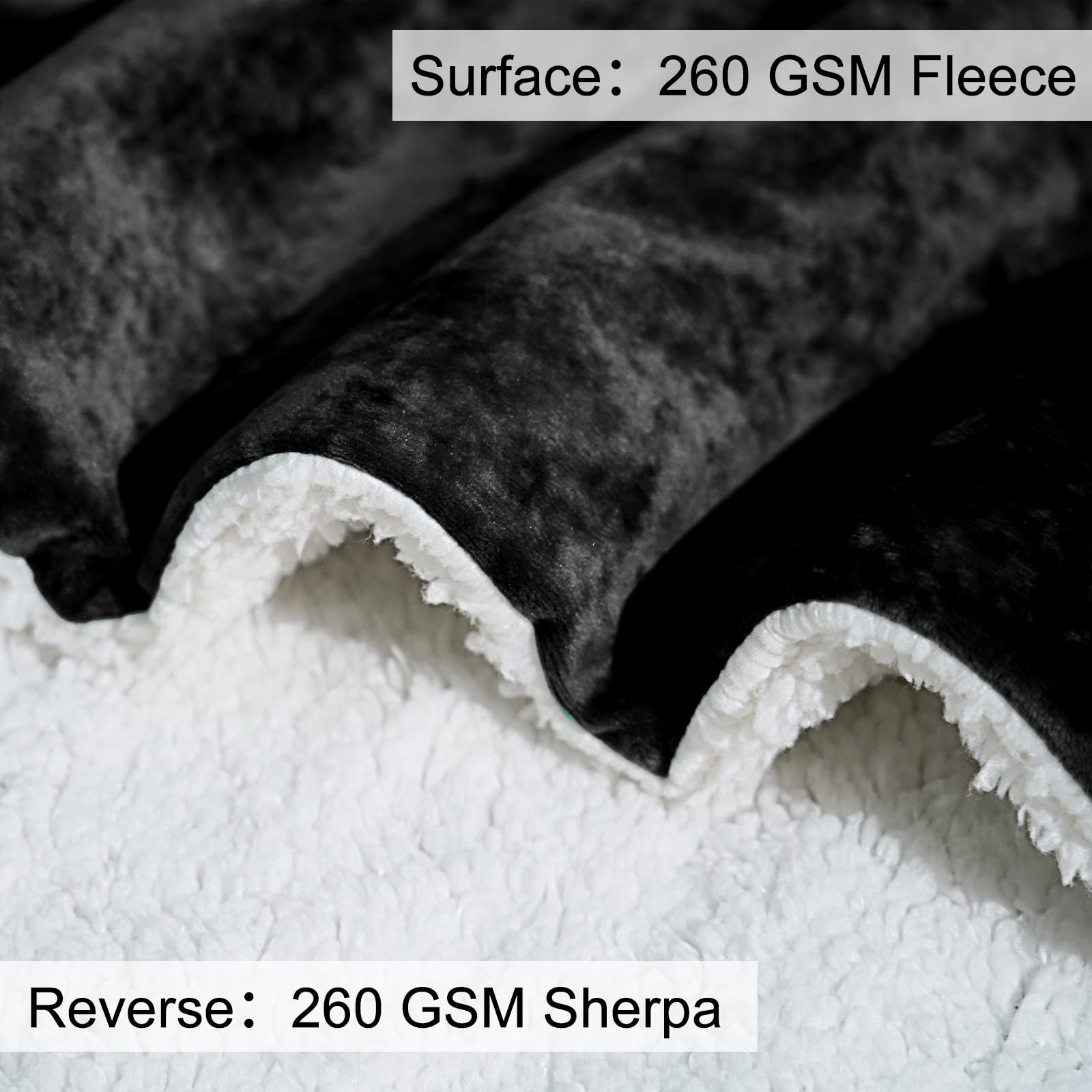 PHF Sherpa Fleece Throw Blanket - Ultra Soft & Warm Plush Blanket for All Seasons - Luxury Velvet Blanket for Bed, Couch, Sofa & Travel - 50