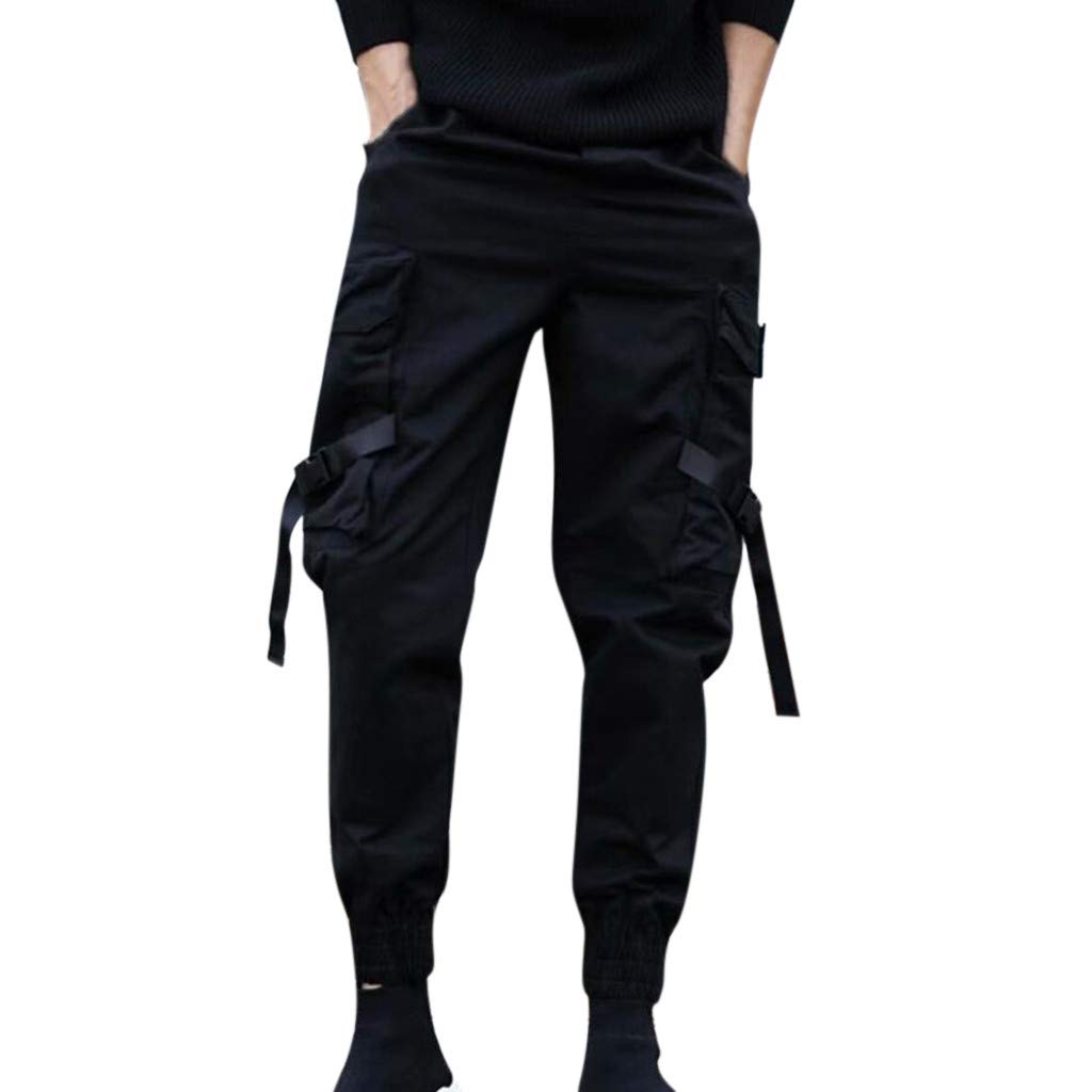 Men's Slim Fit Cargo Joggers - Twill Tapered Work Pants with Multiple Pockets | Trendy Streetwear for Casual Wear & Outdoor Activities