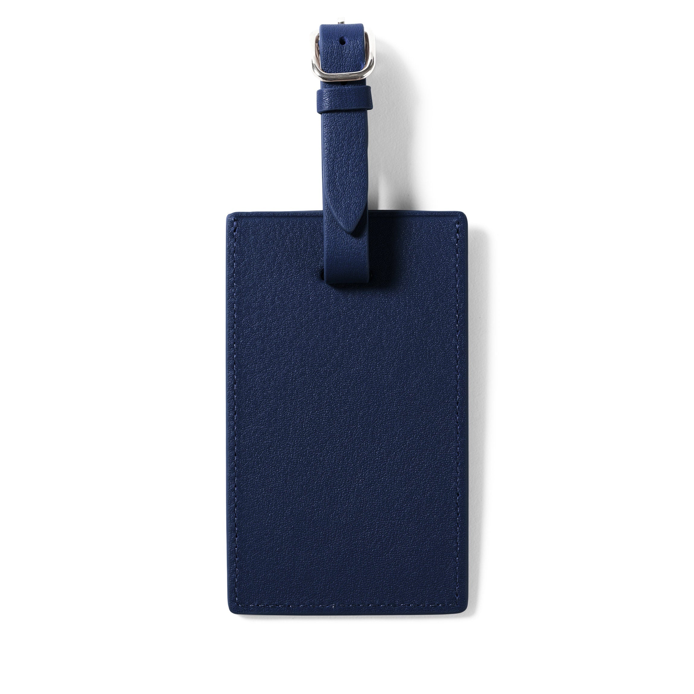 Durable Navy Blue Rectangular Luggage Tag - Personalized Travel ID Tag for Suitcases, Backpacks & Carry-Ons | Perfect for Airports, Business Trips & Vacations