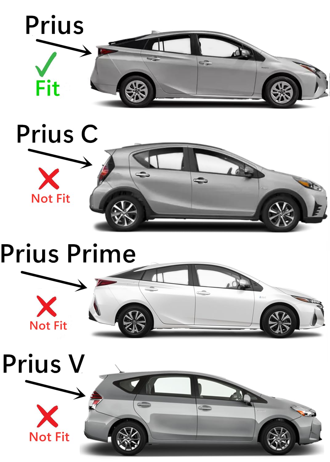 Toyota Prius 2016-2022 Right Side Front Door Tempered Glass Replacement - Passenger Side Window Compatible with 4-Door Hatchback Models | Durable & Safe for Daily Commuting & Road Trips
