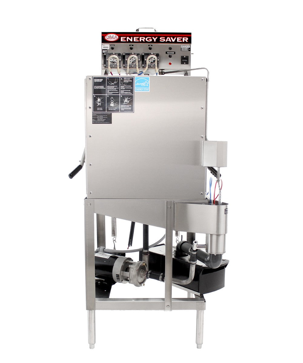 Commercial CMA E AH Dishwasher - Low Temperature Door Type with Chemical Sanitizing (40 Racks/Hour) - Ideal for Restaurants, Catering & Food Service Businesses