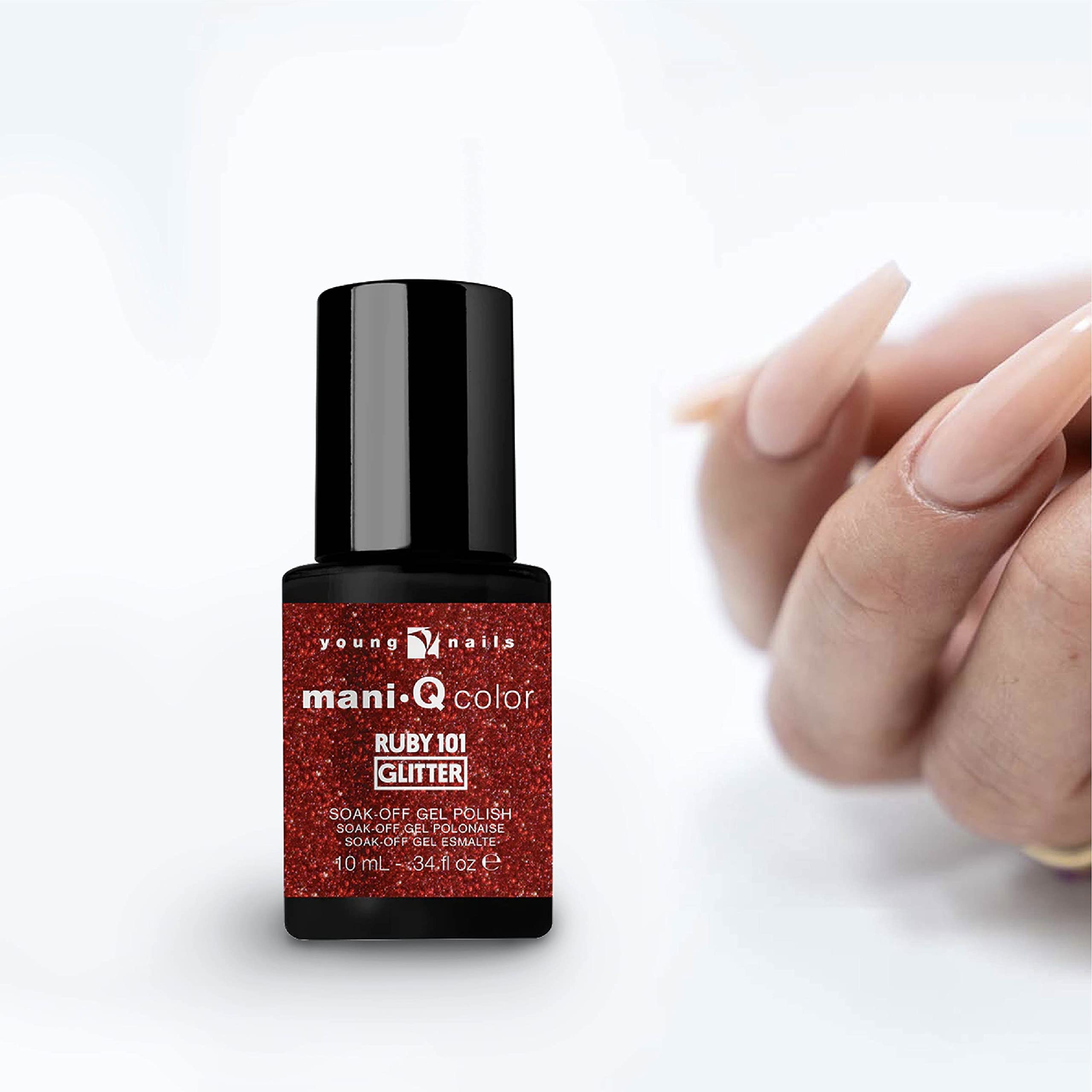 Young Nails Mani-Q Gel Polish - Long Lasting Color Gel for Natural & Artificial Nails | LED/UV Light Cured | Soak Off Formula 0.34 fl oz | Perfect for Salon, Home Manicures & Nail Art Designs