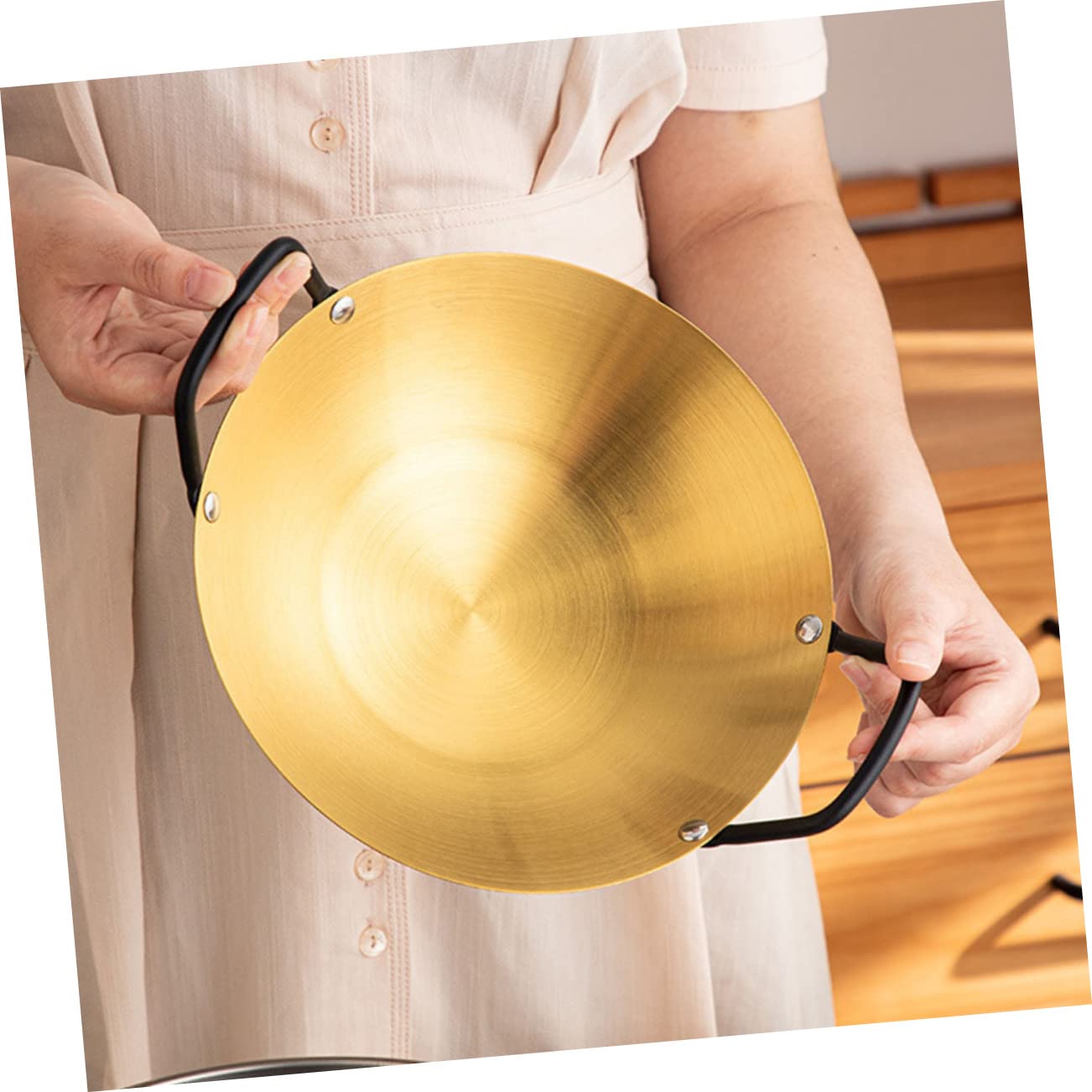 Premium Thickened Stainless Steel Frying Pan - Heavy Duty Wok Skillet with Non-Stick Coating, Double Handle for Safe Cooking - Ideal for Stir-Fry, Sauteing & Stove Top Cooking - Perfect for Home Chefs & Professional Kitchens