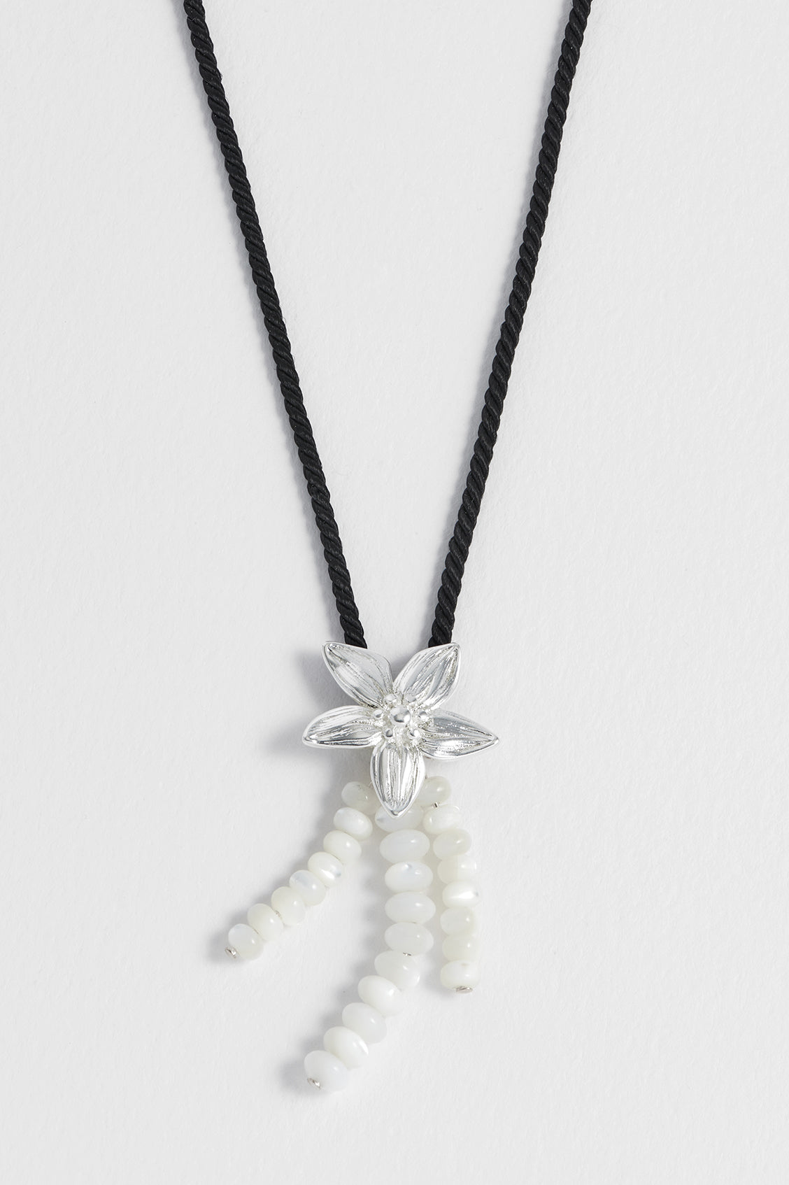 Elegant Pearl and Floral Beaded Cord Necklace for Women - Perfect for Weddings, Parties & Everyday Wear