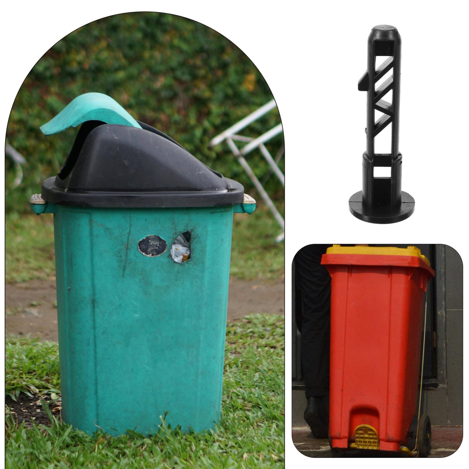 iplusmile 4Pcs Wheelie Bin Lid Hinge Pins - Heavy Duty Trash Can Lid Accessories, Replacement Connecting Pins for Outdoor Wheeled Garbage Bins - Perfect for Household & Commercial Use in Backyards, Parks, and Waste Management Areas