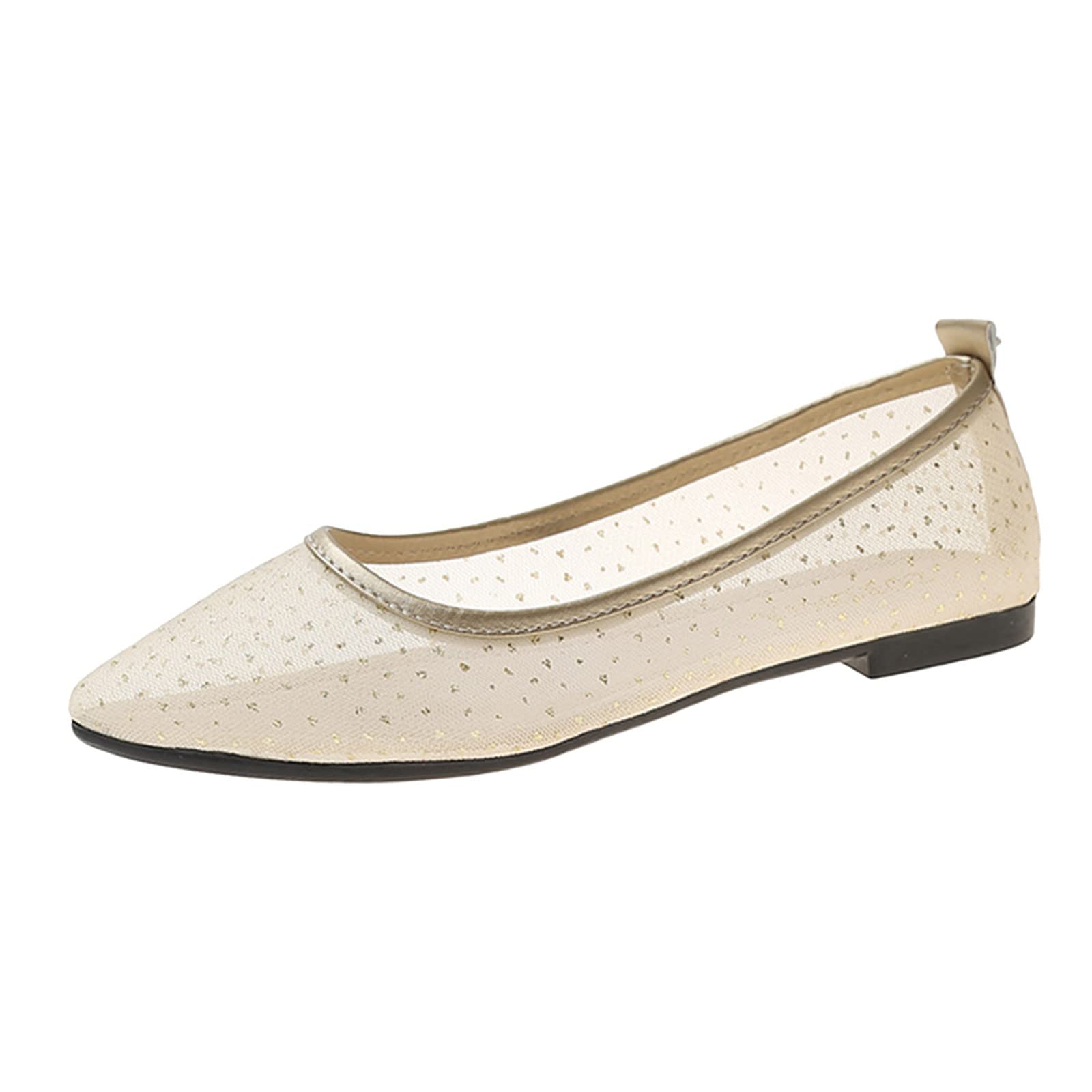 FAJIA Women's Summer Casual Slip-On Flat Shoes - Pointed Toe Solid Color Loafers for Women | Comfortable Office Work & Walking Shoes for Daily Wear