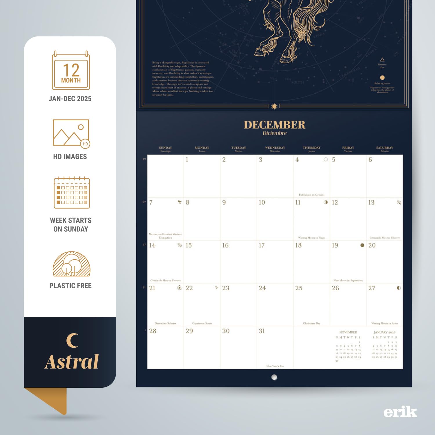 2025 Astral Wall Calendar - 12