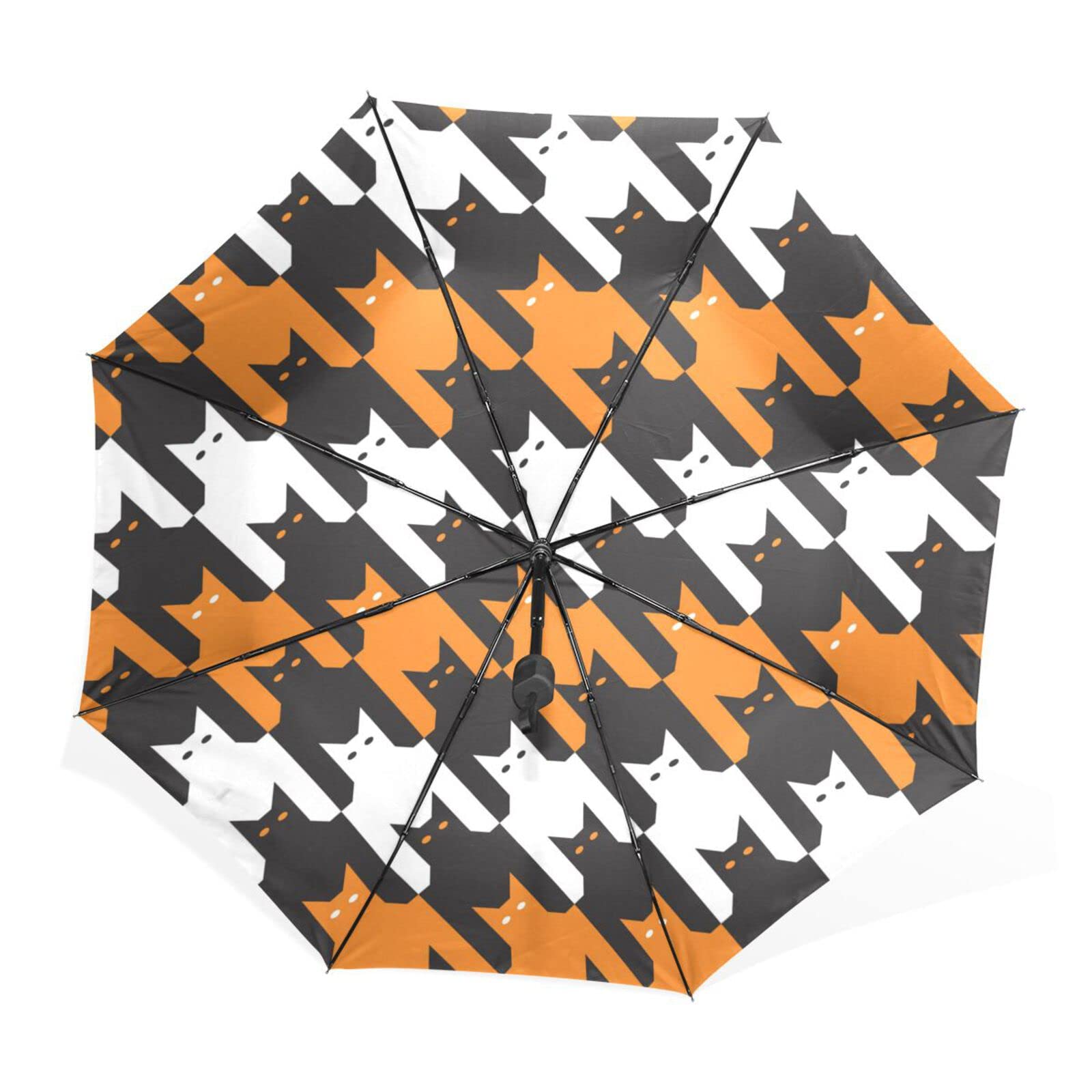 JHKKU Manual Folding Umbrella - UV Protection & Rainproof - Compact Travel Umbrella for Men & Women - Perfect for Daily Commute, Beach Trips & Outdoor Activities