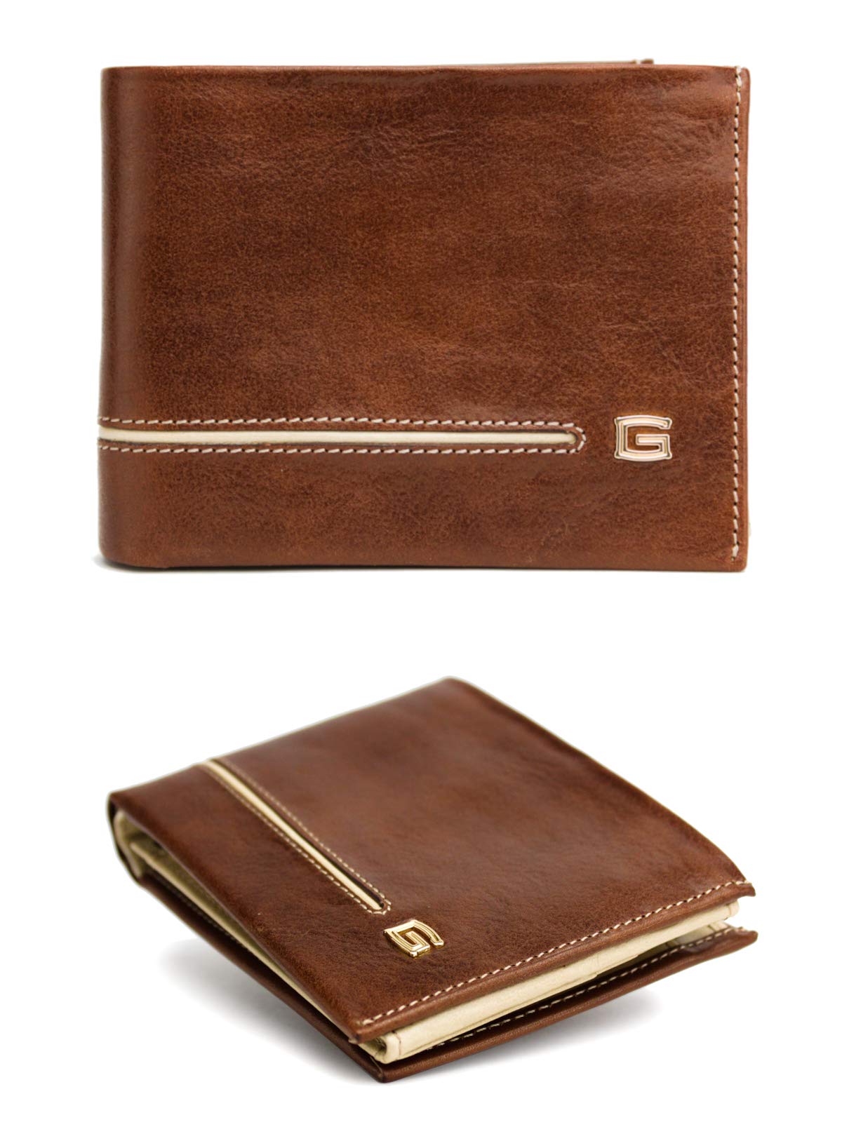 Premium Genuine Leather Men's Wallet - Chocolate Brown RFID Blocking Bifold Wallet for Men - Stylish & Durable Gift for Dad, Husband, Boyfriend (Business, Travel, Everyday Use)