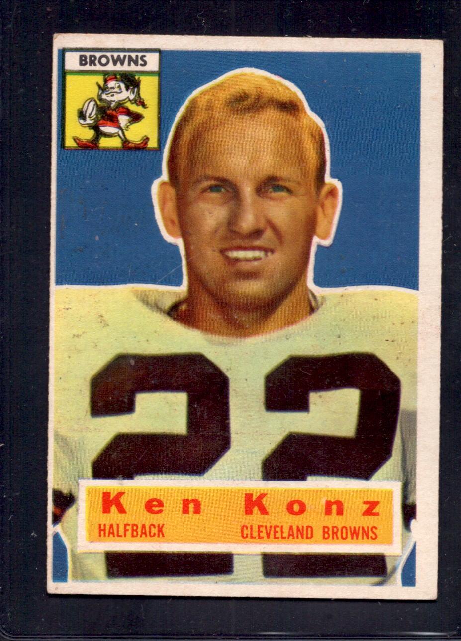 1956 Topps #33 Ken Konz Cleveland Browns Vintage Football Trading Card - Perfect for Collectors, Sports Memorabilia & NFL Fan Displays