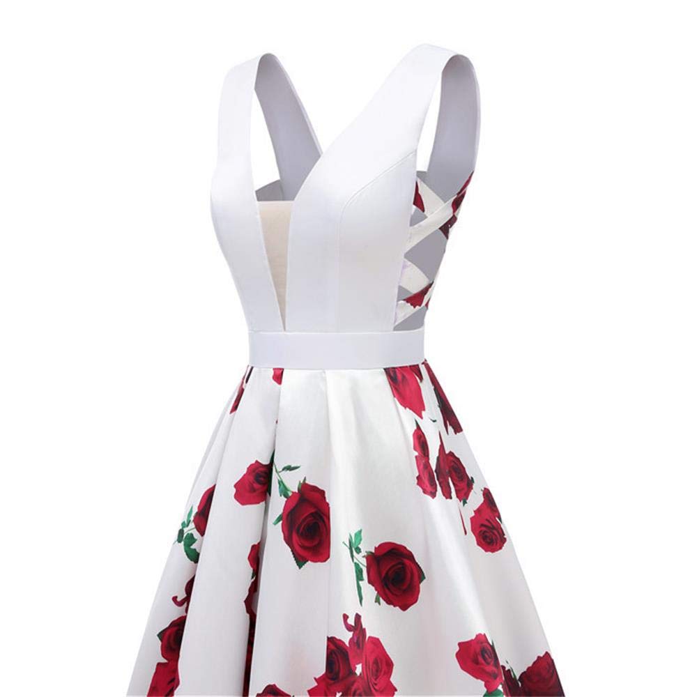 Elegant Chugu Women's Evening Prom Dress - Long Gown with Pockets & Floral Print (Style C84) for Formal Dances, Galas & Special Occasions