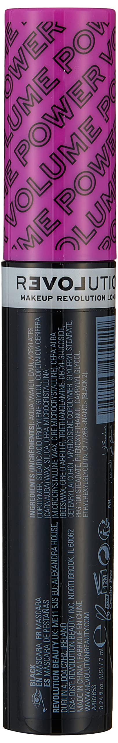 Relove Power Lash Waterproof Volumizing Mascara - Black | Long-Lasting, Smudge-Proof for Dramatic Lashes | Perfect for Daily Wear, Special Occasions & Sensitive Eyes