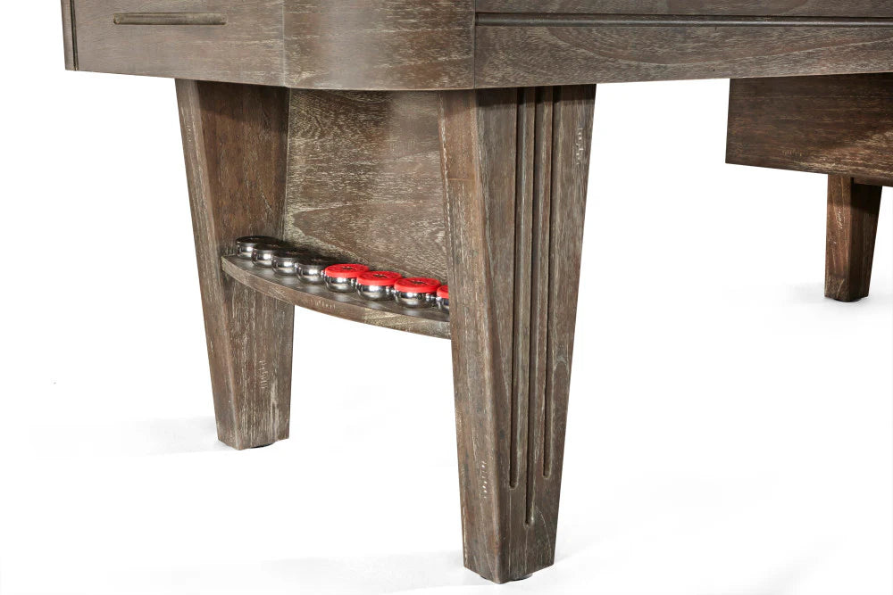 Brunswick Andover II 14-Foot Shuffleboard Table with Driftwood Finish - Premium Indoor Game Table for Home, Bar, or Game Room Entertainment