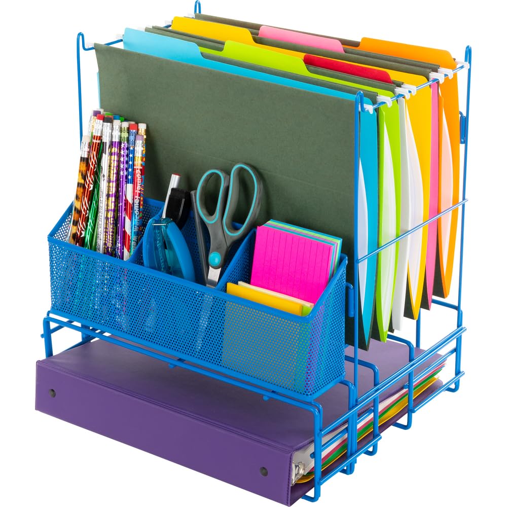 Desktop File Organizer - Multi-Purpose Office Organizer with File Folders, Letter Trays & Storage Compartments | Perfect for Home Office, Workspace & School Desk Organization