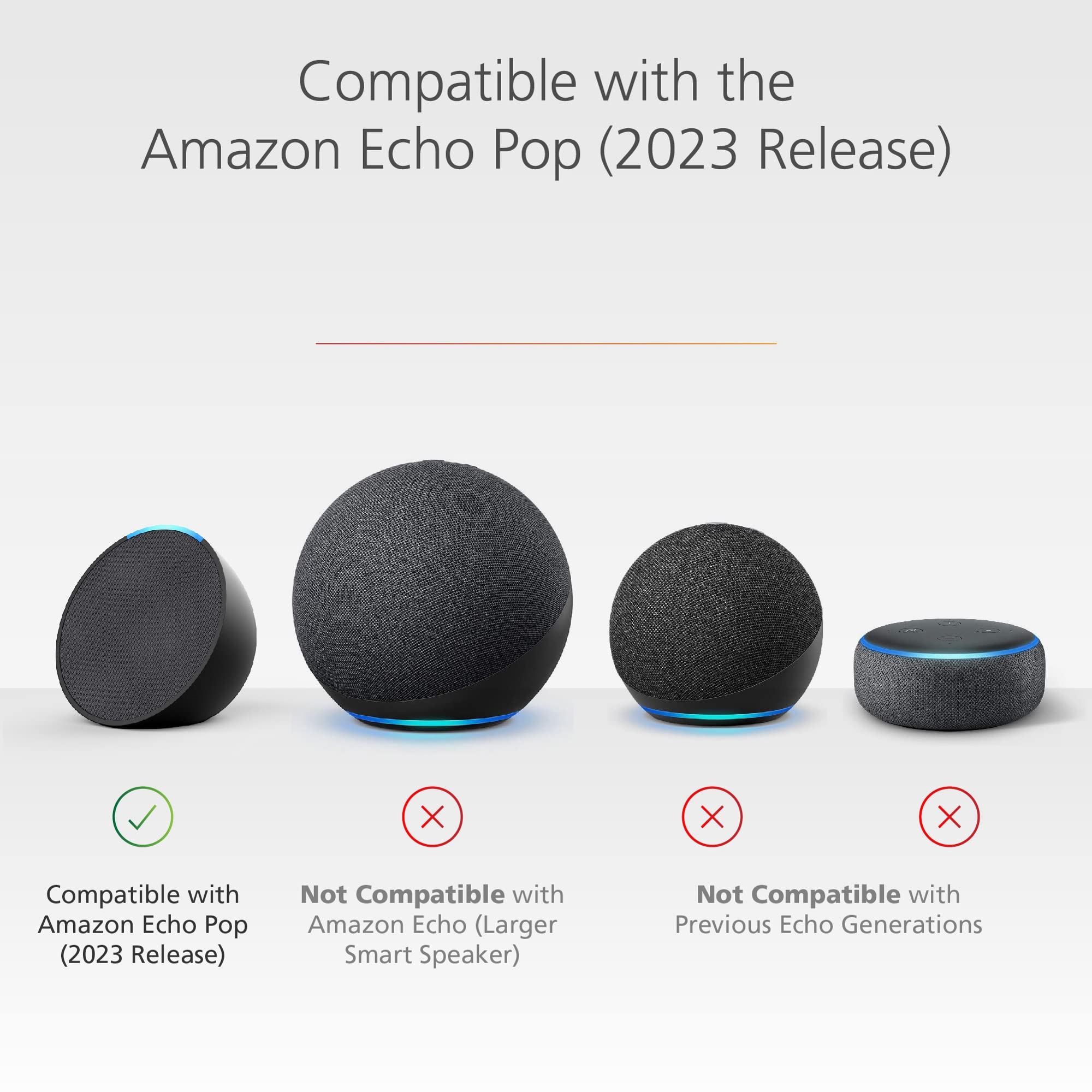 Echo Pop (2023 Release) Protective Sleeve - Made for Amazon - Perfect for Home, Office & Travel Use