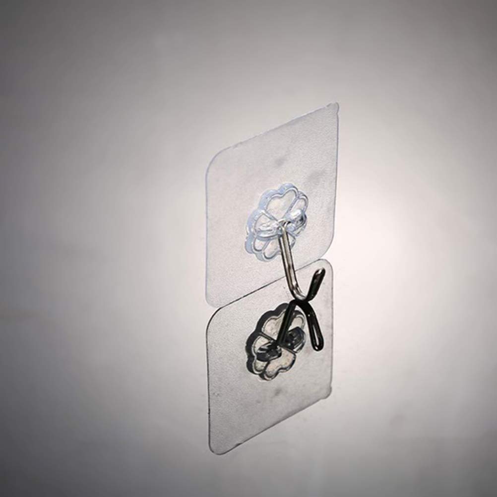 8-Pack Heavy Duty Self-Adhesive Wall Hooks for Bathroom, Kitchen & Entryway - No Drill Towel Hooks, Coat Hooks with Strong Suction Cups - Perfect for Hanging Robes, Keys, Hats & Home Organization