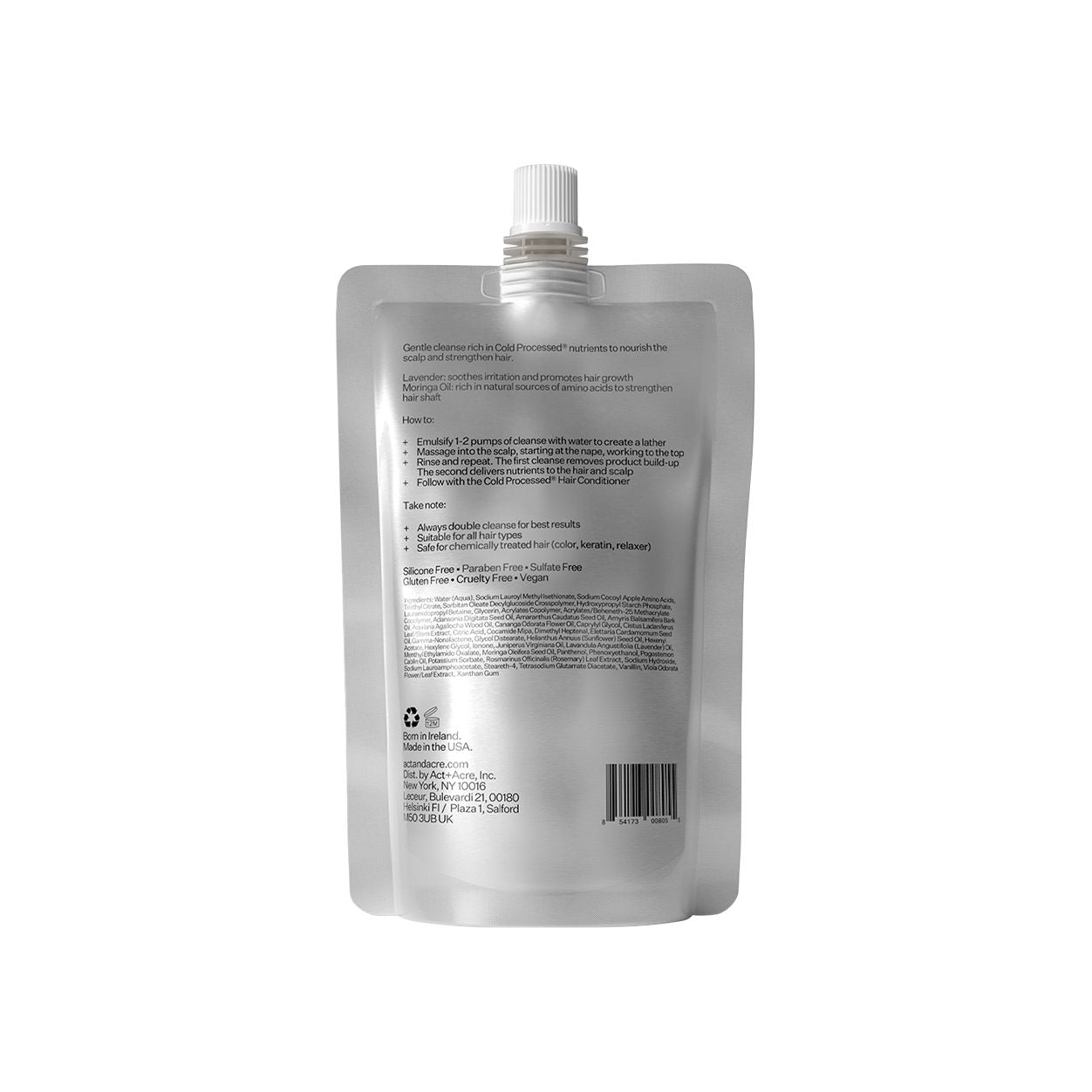 Organic Cold Processed Hair Cleansing Shampoo for Dry & Damaged Hair - Sulfate-Free, Natural Ingredients for Hydration & Repair - Perfect for Daily Use & Color-Treated Hair