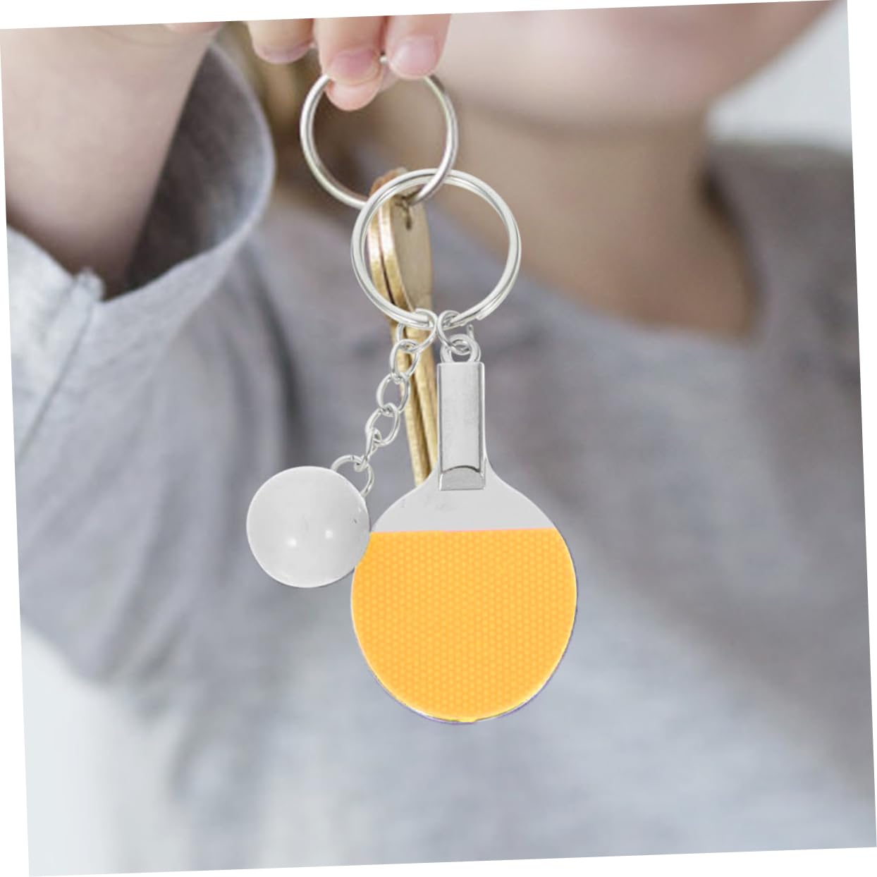 TOGEVAL Table Tennis Keychain Set - 12 Pack Sports Keychains for Players & Fans - Perfect for Gifts, Backpacks, and Tennis Gear Accessories