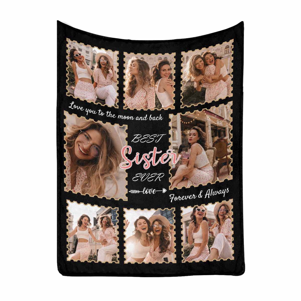 MyPupSocks Personalized Best Friend Blanket - Custom BFF Throw for Women & Teen Girls, Best Sister Ever Gift, Forever and Always Friendship Keepsake, 40x50 Christmas & Birthday Gift for Cozy Bedroom & Living Room Use