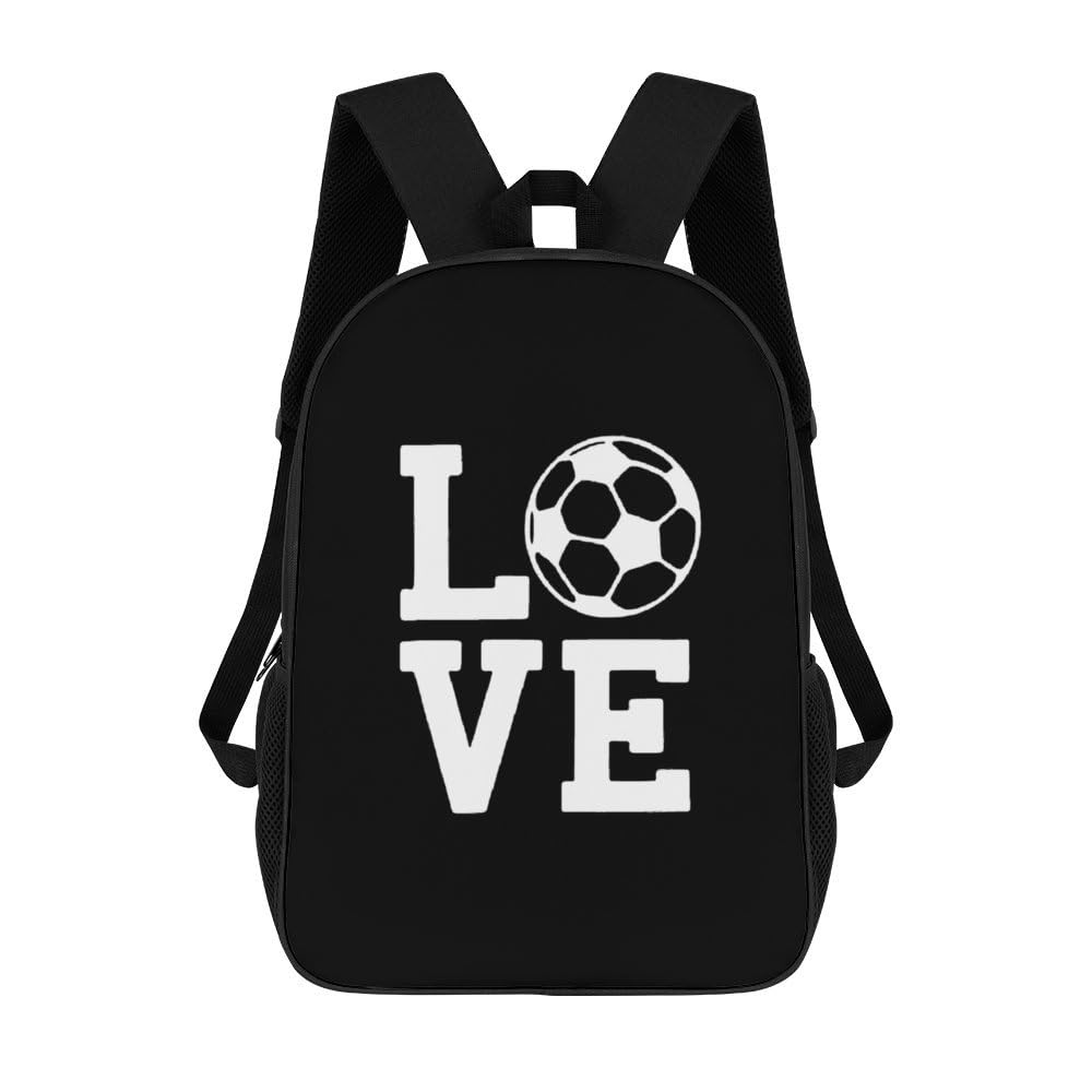 IOEDTHBJ 17 Inch Soccer Themed Laptop Backpack for Men & Women - 3D Printed Design School/Work Computer Bag - Perfect for College, Office & Travel
