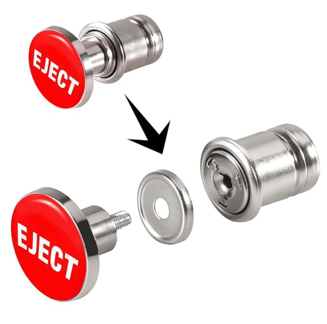 Premium Aluminum Alloy Push Button Car Cigarette Lighter Plug - 12V Standard Replacement for Most Vehicles | Durable Eject Function | Perfect for Road Trips, Camping & Emergency Power Needs