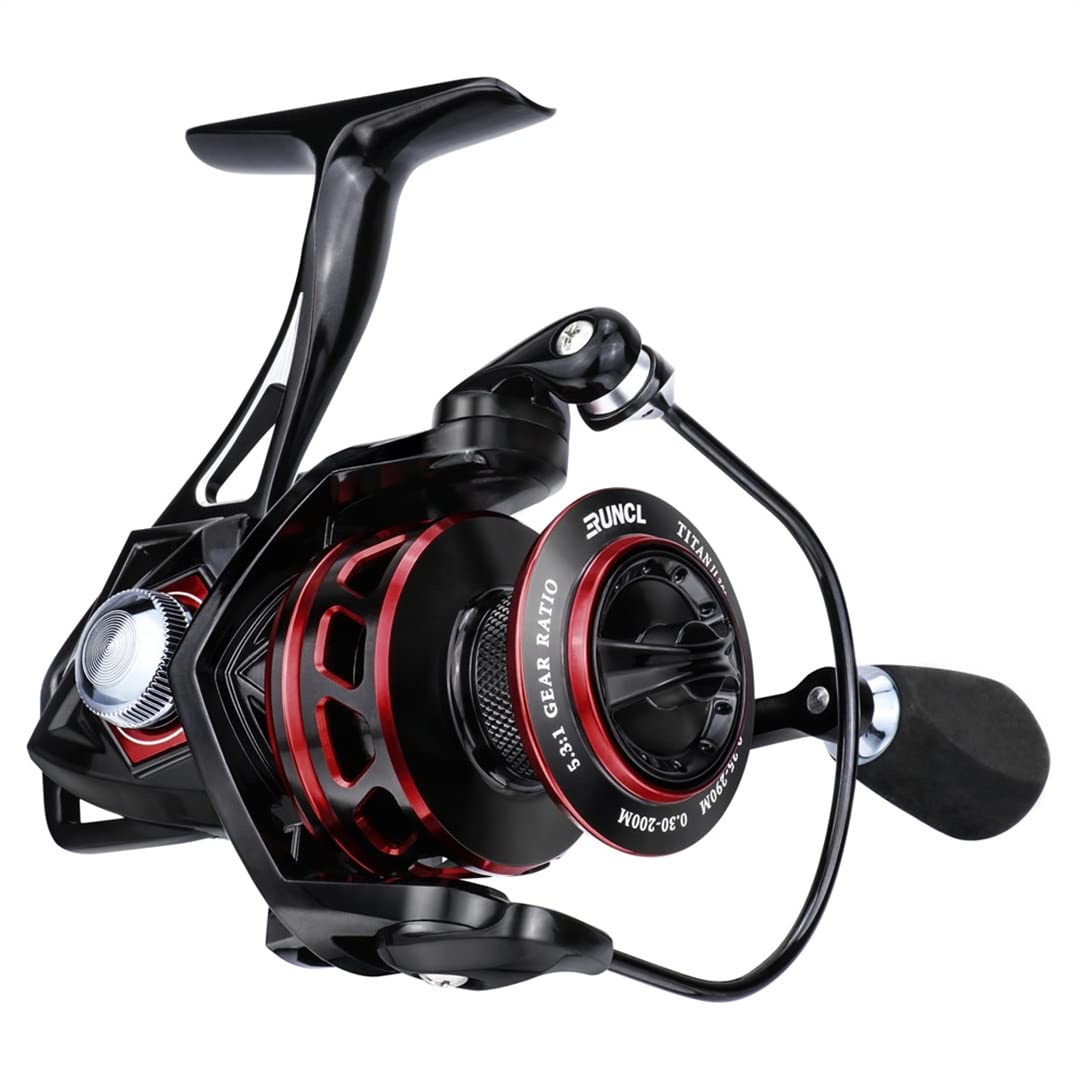 **Titan II Fishing Spinning Reel - 20KG Max Drag, 5.1:1 Gear Ratio, Saltwater Resistant - Power Fishing Reel for Bass, Pike, and Saltwater Game Fish - Perfect for Freshwater & Offshore Fishing**