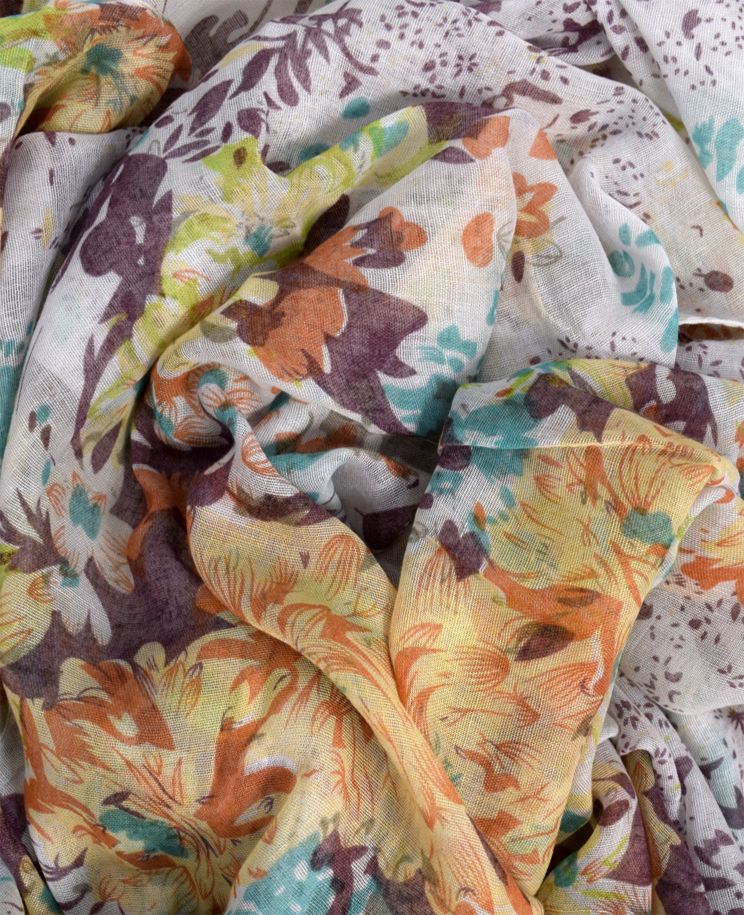 Women's Lightweight Hibiscus Floral Scarf - Soft Summer Fashion Accessory for Beach, Travel, and Outdoor Activities