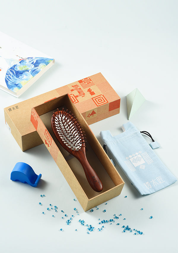 Joy of Fish Paddle Hair Brush - Detangling Wet & Dry Hair - Perfect for Salon, Home Use & Travel - Smooth & Pain-Free Styling