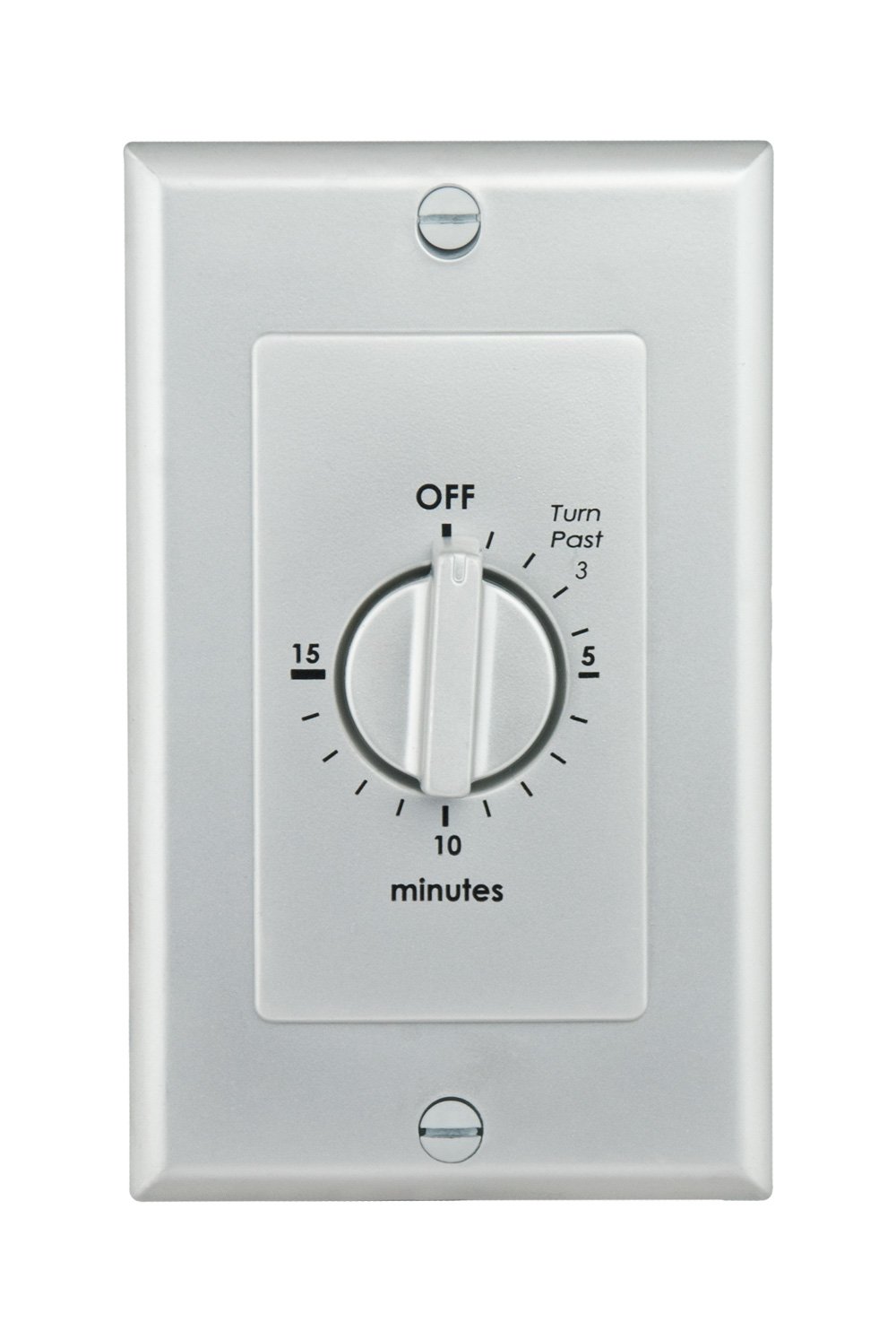Reliance Controls WB015V 15-Minute Spring-Wound In-Wall Timer Switch - Silver | Countdown Timer for Lights, Fans & Appliances | Perfect for Bathroom, Kitchen & Home Automation
