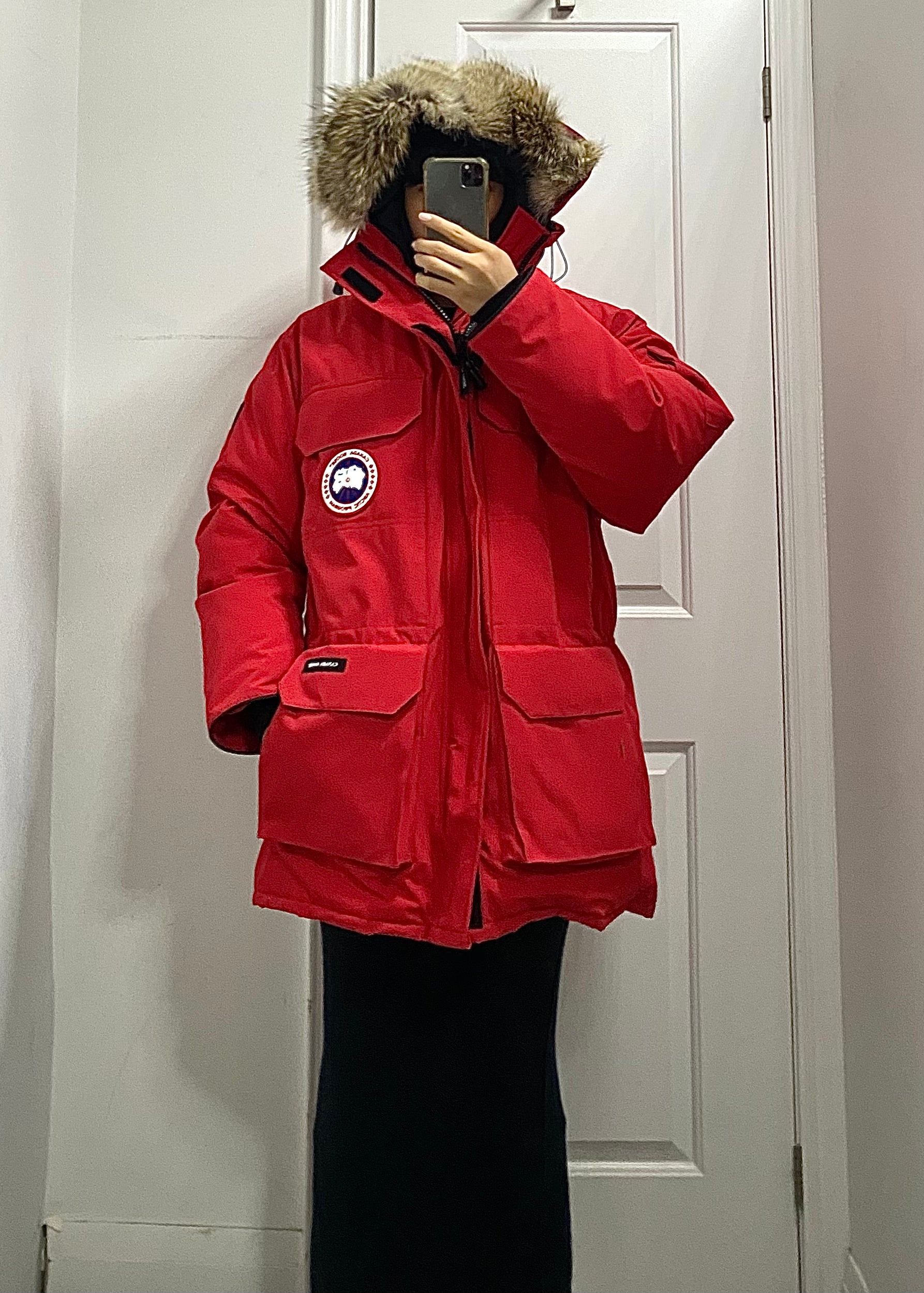 Canada Goose Red Expedition Parka - Heavyweight Winter Coat for Men & Women - Stay Warm in Extreme Cold Weather for Outdoor Activities & Urban Commutes