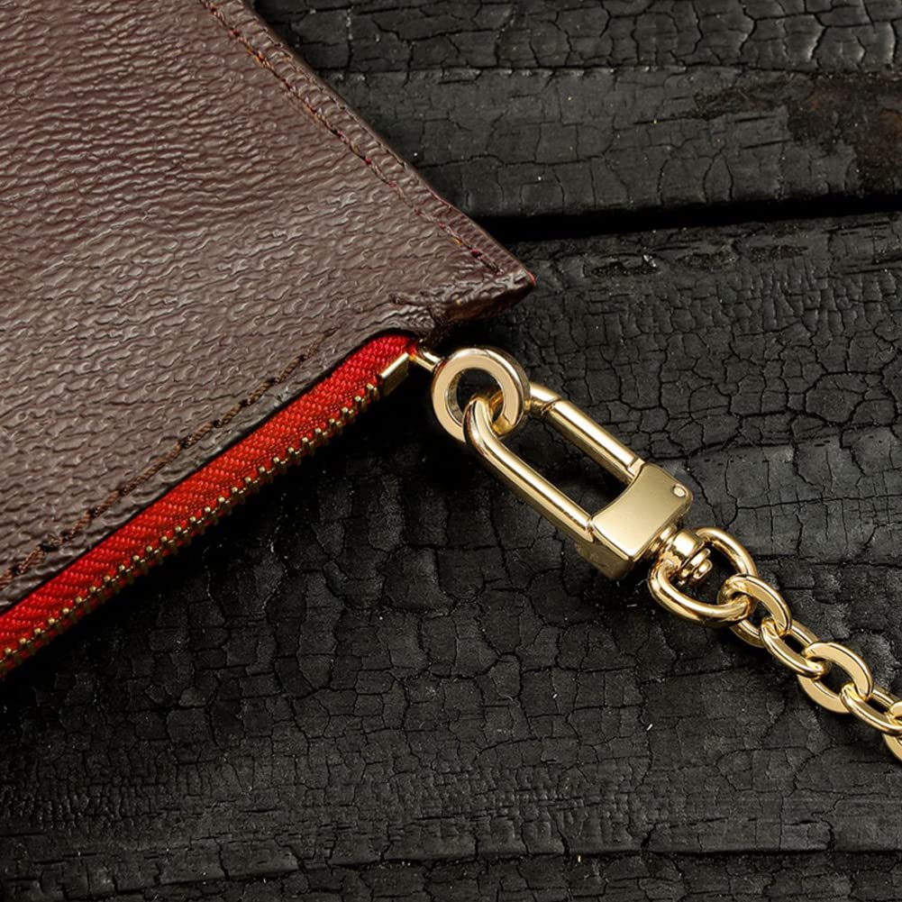 6-Piece Copper Zipper Insert Buckle Purse Chain Strap Clip Connector Kit - DIY Bag Conversion for Zippered Pochette & Crossbody Purses - Perfect for Handbag Repair, Crafting & Accessory Customization