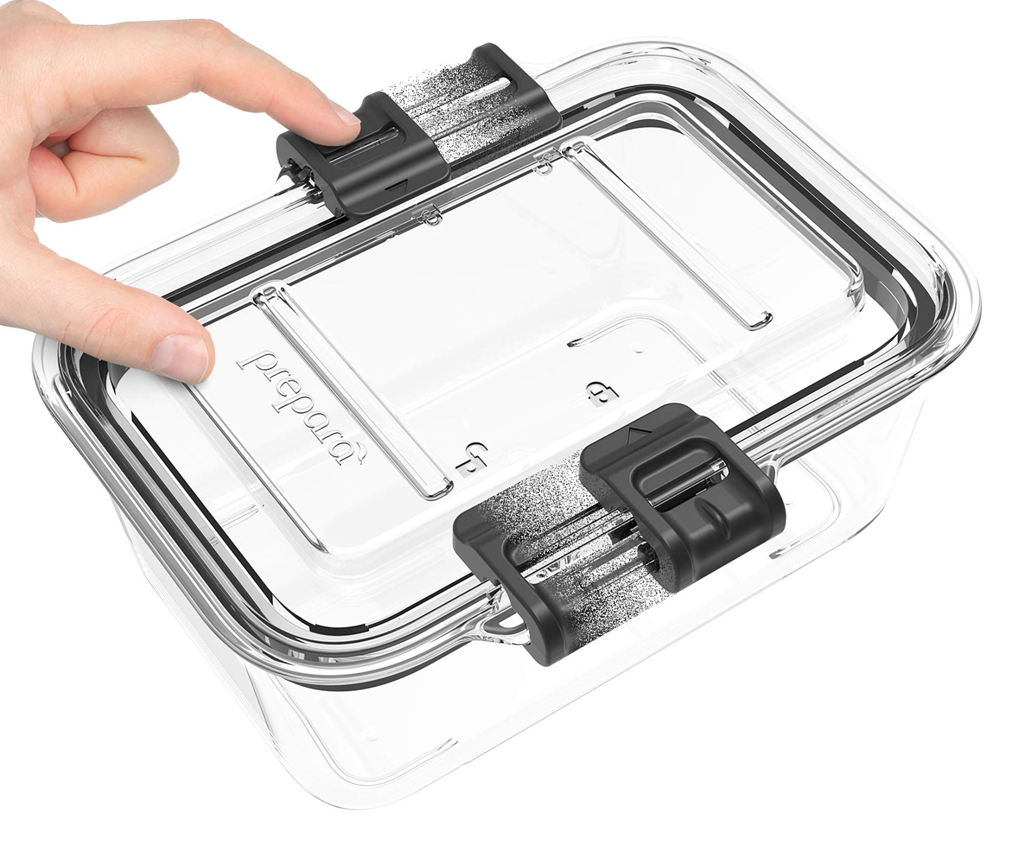 13 Cup BPA-Free Tritan Food Storage Container with Secure Latch Lock - Airtight & Leakproof for Meal Prep, Leftovers & Pantry Organization - Clear Plastic Kitchen Storage Bin for Home & Office Use