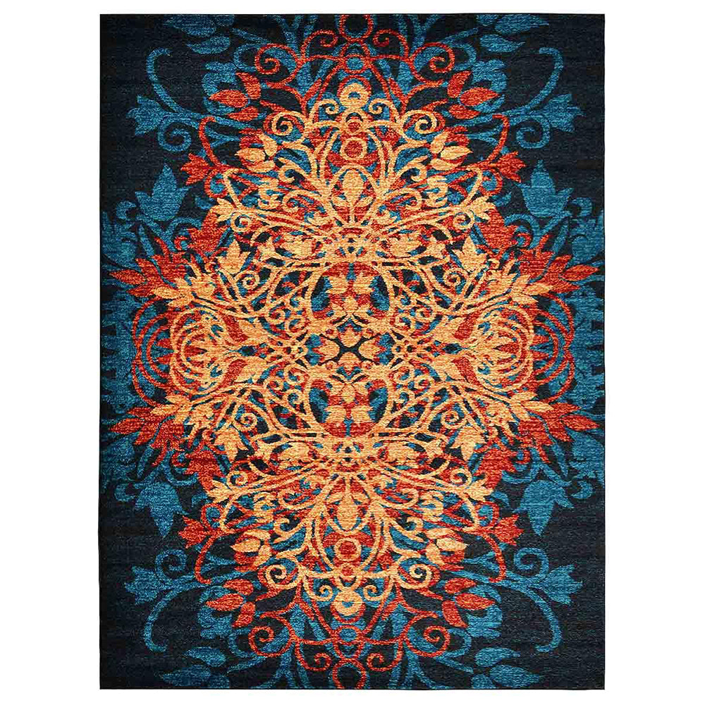 Blossom Machine Woven Rug - Soft Non-Slip Area Rug for Living Room, Bedroom & Nursery - Floral Design Home Decor
