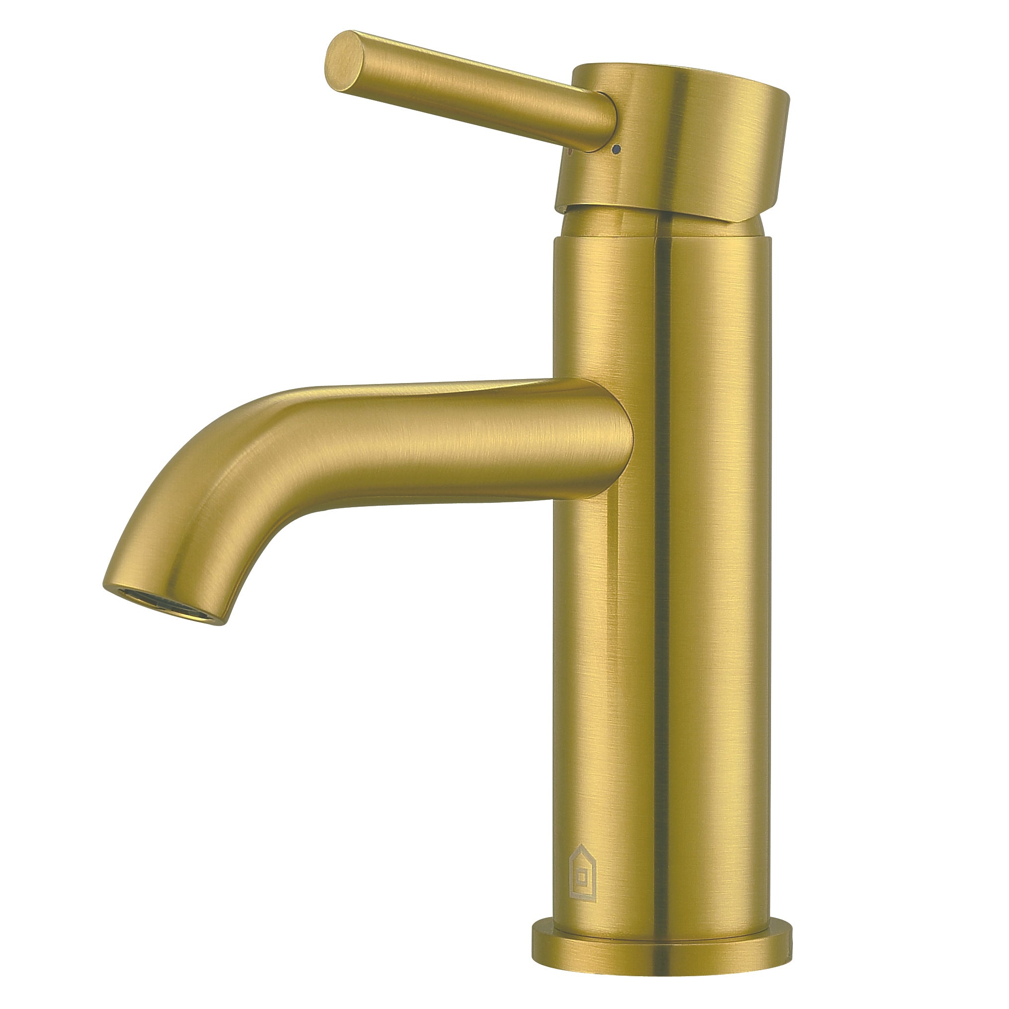 Valencia Series Single Lever Bathroom Faucet in Brushed Gold - Modern Waterfall Spout Design for Vanity Sink, Perfect for Home & Hotel Bathroom Renovation