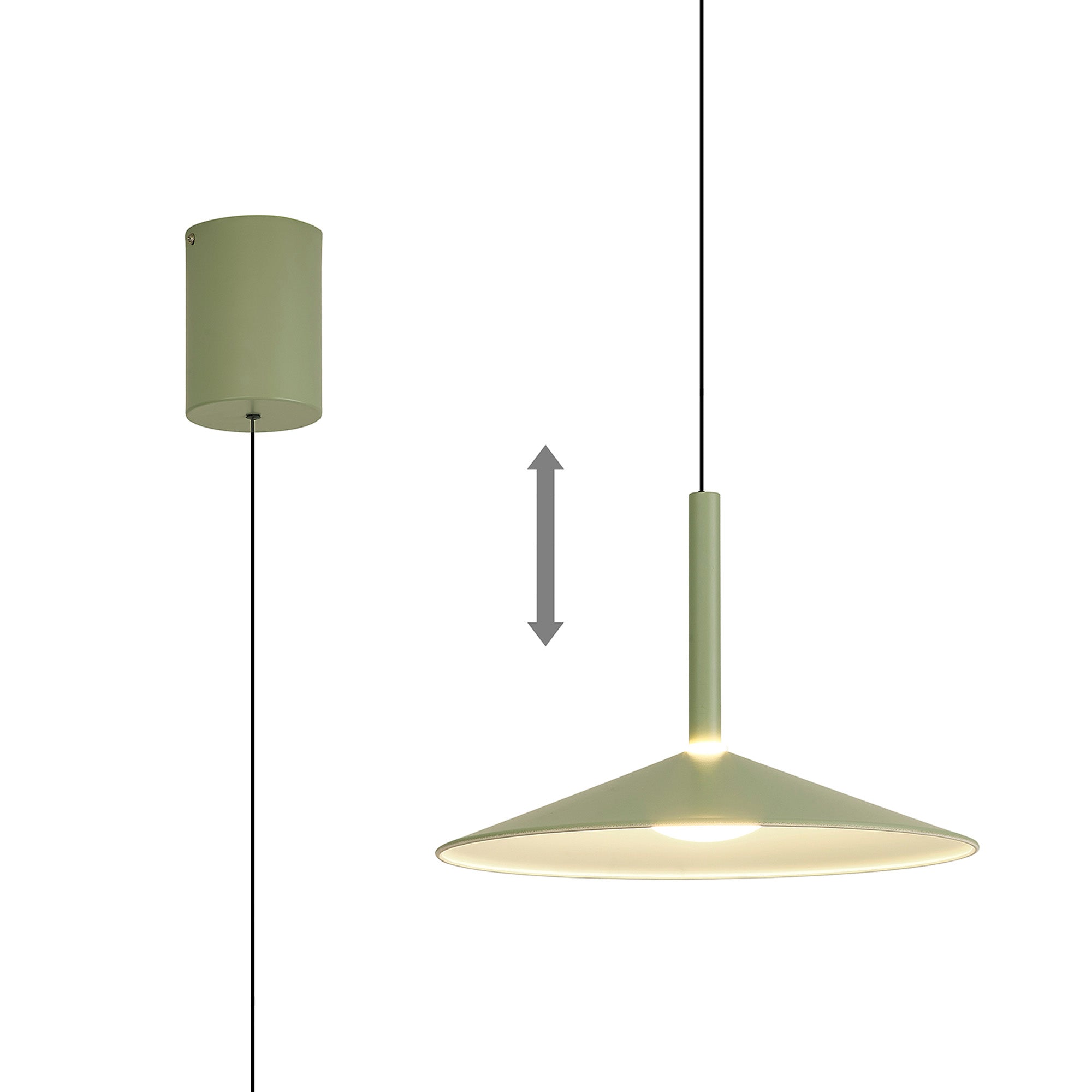 Calice LED Rise and Fall Pendant Light - Adjustable Height, Multiple Colors & Sizes - Perfect for Kitchen Island, Dining Room, and Living Room Lighting