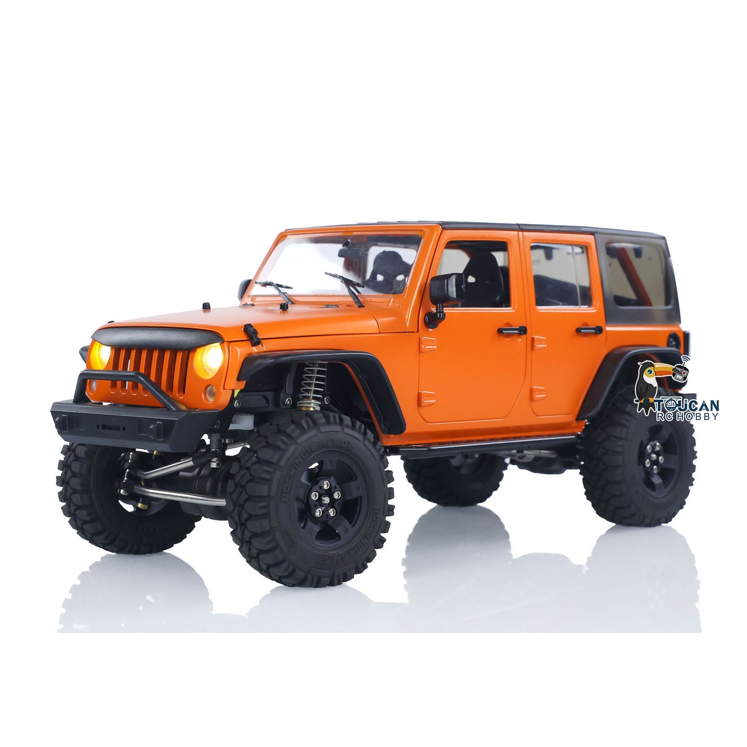1/18 Scale CAPO CUB2 RTR RC Rock Crawler - 2-Speed Transmission, Flysky GT5 Radio, LED Lights & Sound Effects - Off-Road Remote Control Truck for Trail Crawling & Backyard Adventures