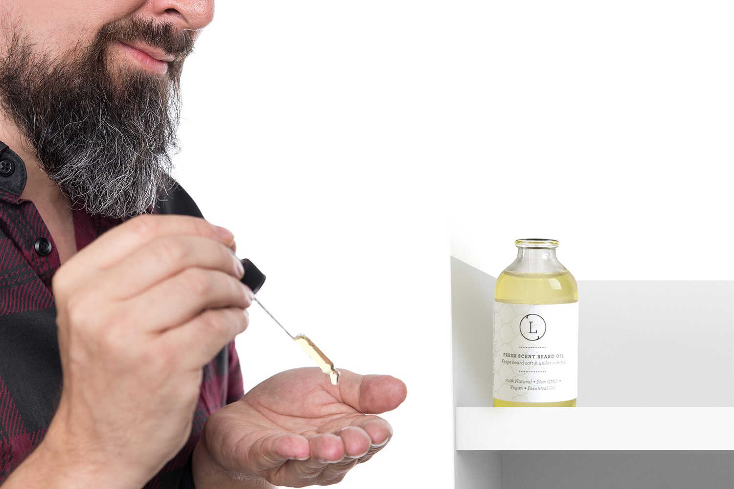 Natural Handmade Beard Oil for Men - Organic Beard Softener & Moisturizer with Argan & Jojoba Oil - Best Beard Care for Growth, Itch Relief & Conditioning - Perfect for Daily Grooming & Styling