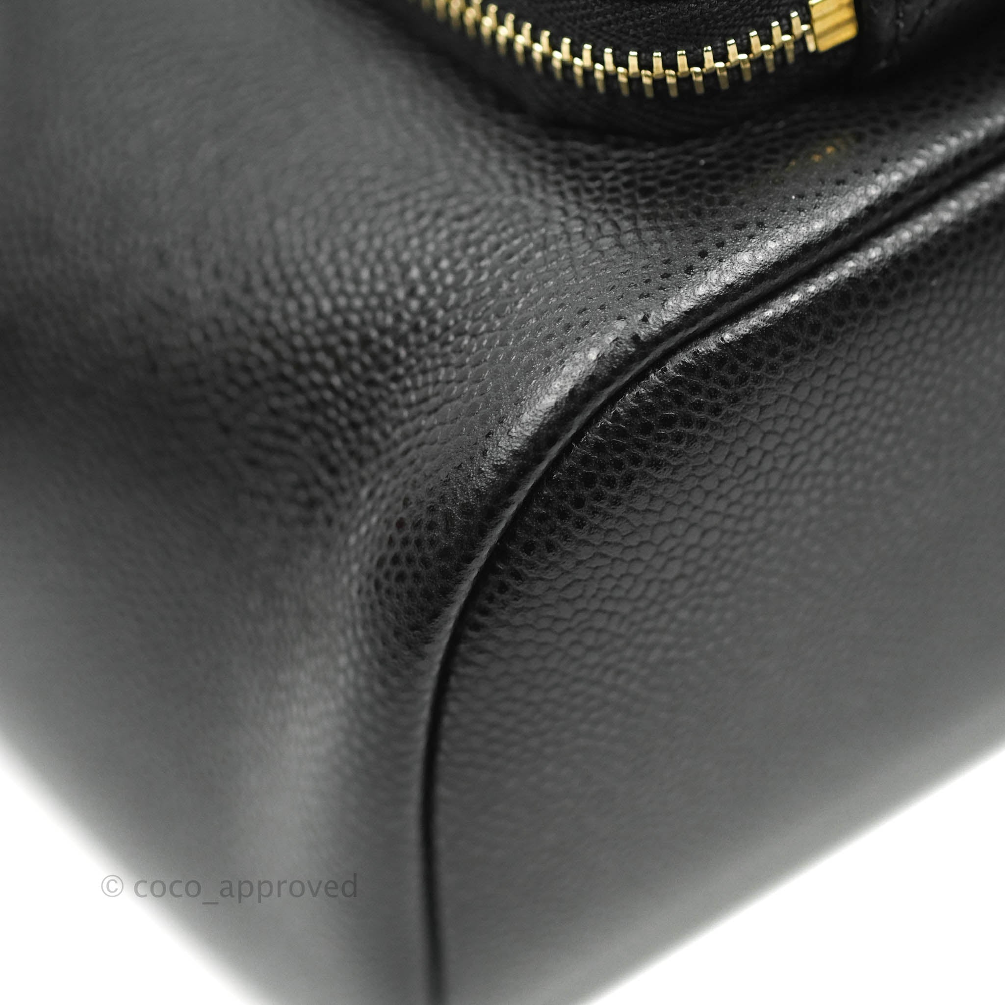 Chanel Business Affinity Drawstring Bucket Bag in Black Caviar Leather with Gold Hardware - Perfect for Work, Travel & Everyday Luxury
