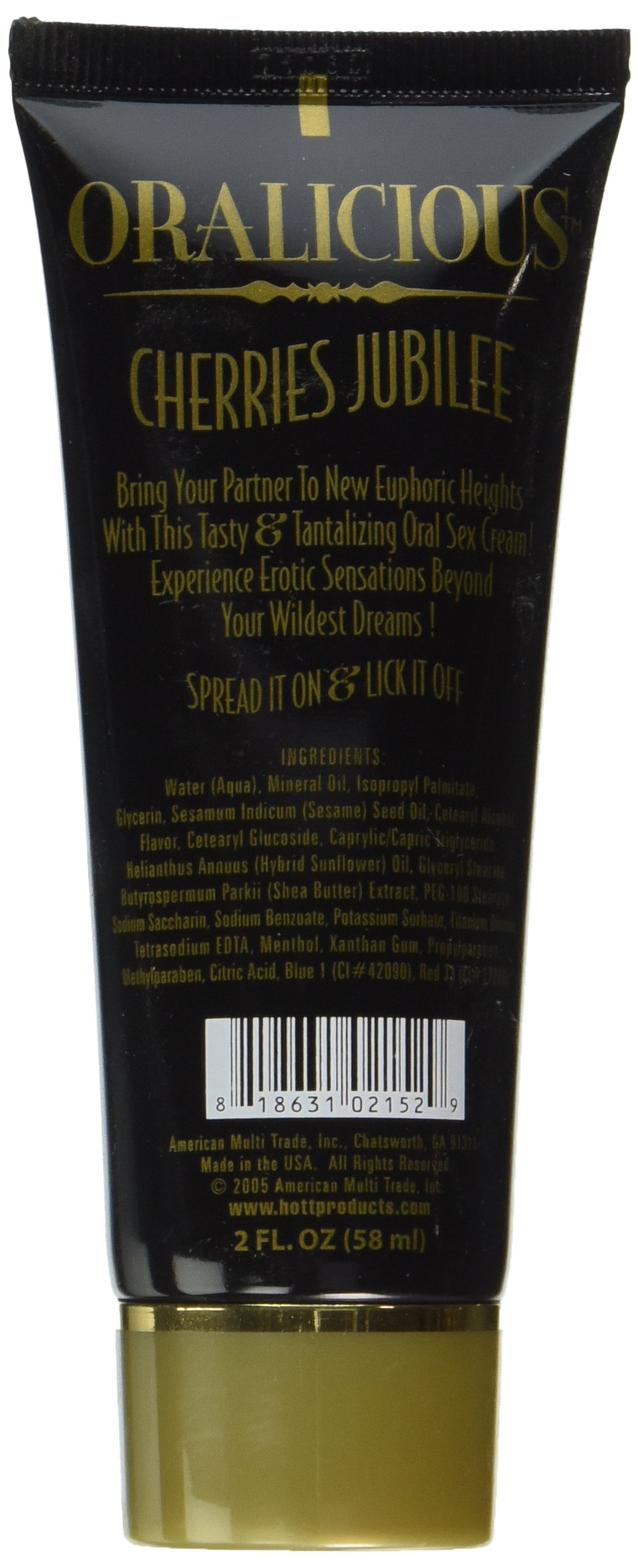 Oralicious Oral Sex Cream - 2oz, Cherries Jubilee Flavor - Enhance Intimacy & Pleasure - Perfect for Couples & Romantic Nights