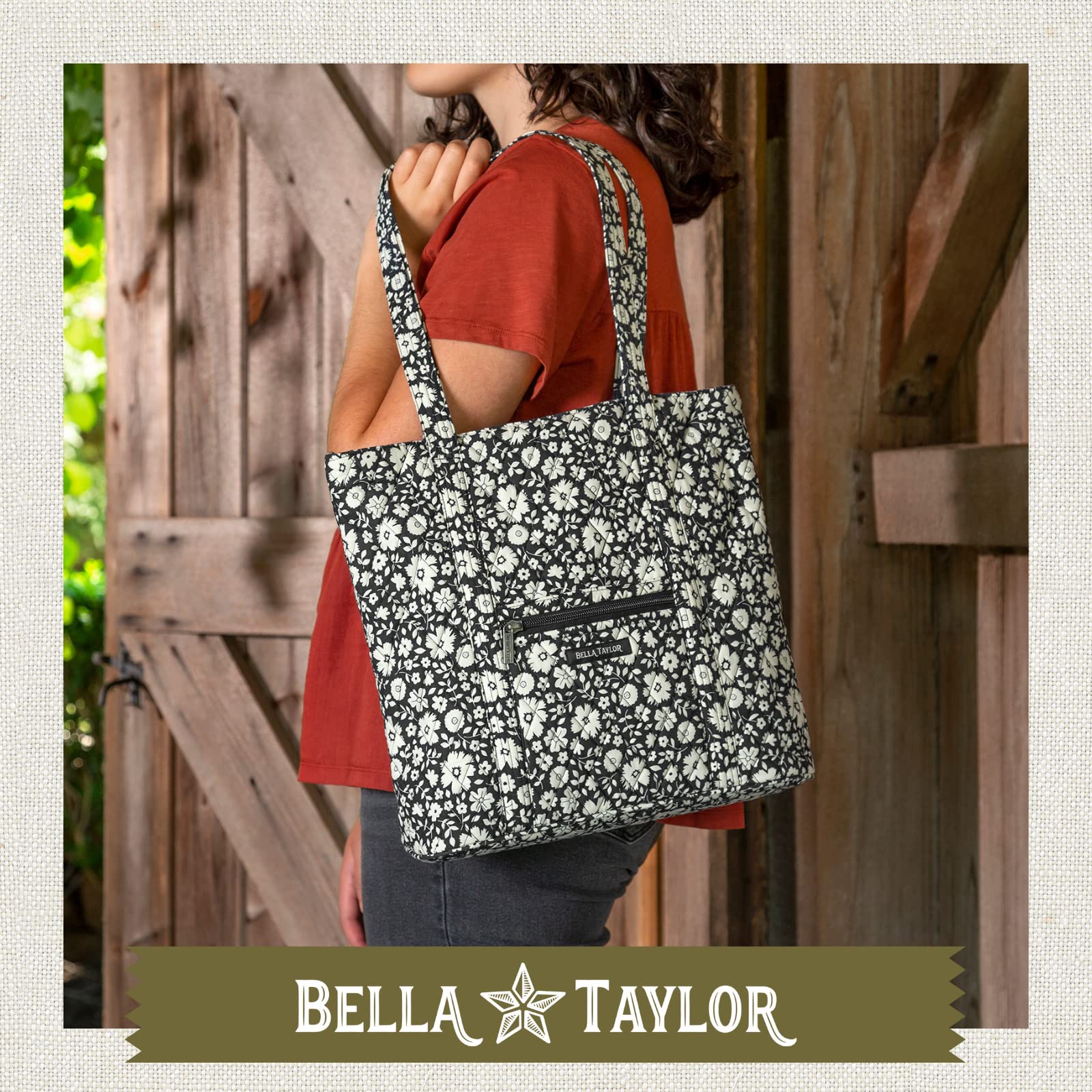 Bella Taylor Large Lightweight Quilted Tote Bag for Women - Stylish & Spacious Shoulder Bag for Work, Travel & Shopping