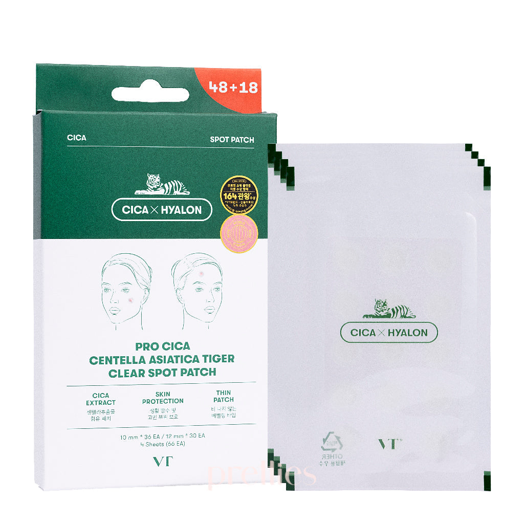 VT Pro Cica Centella Asiatica Tiger Clear Spot Patch (66 Count) - Acne Treatment for Face, Fast Healing & Invisible Protection - Perfect for Travel, Work & Daily Skincare Routine