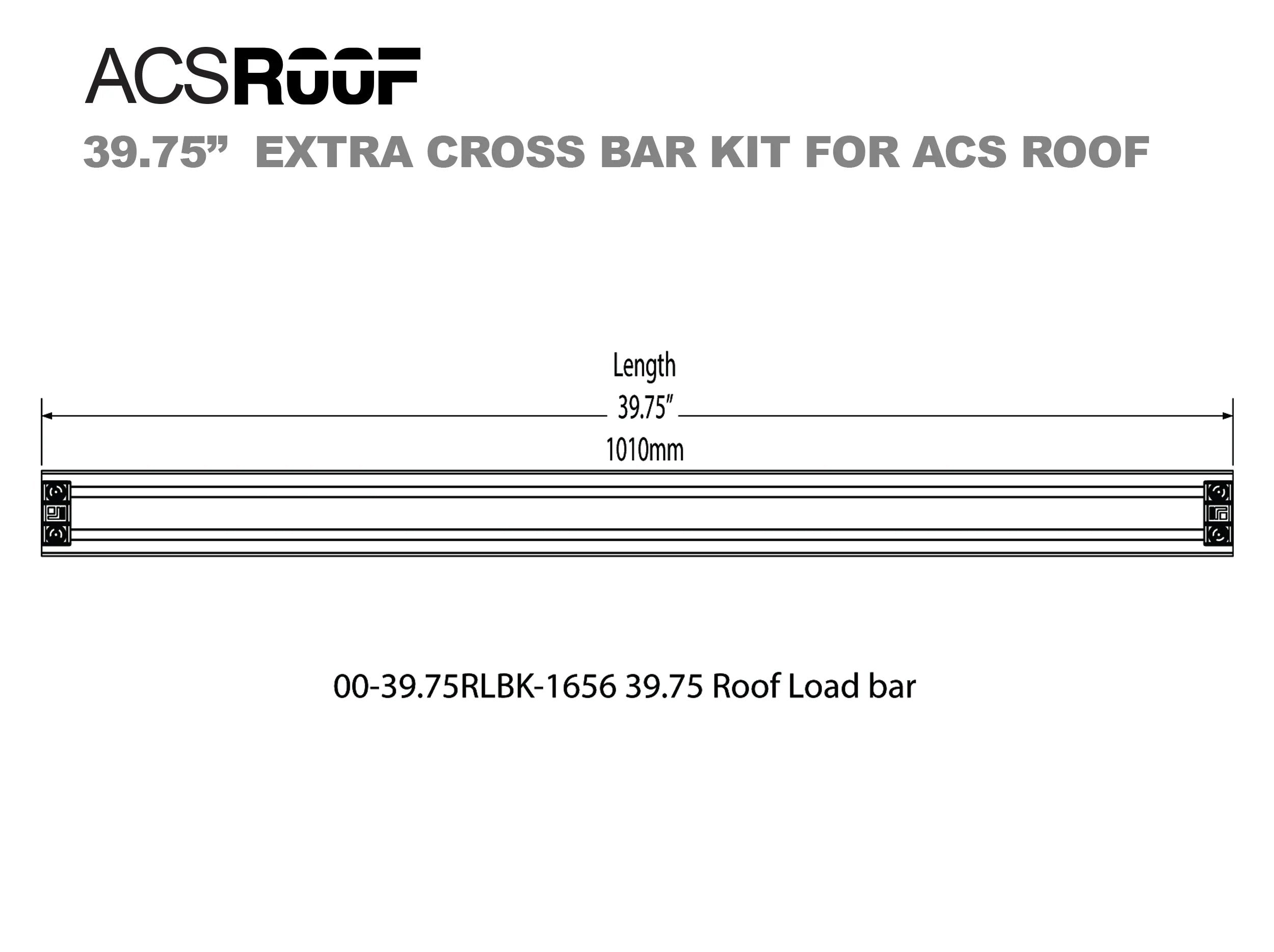 ACS ROOF Extra Load Bar Kit - Heavy Duty Roof Rack Cross Bars for Pickup Trucks & SUVs - Perfect for Camping, Kayaking & Outdoor Adventures