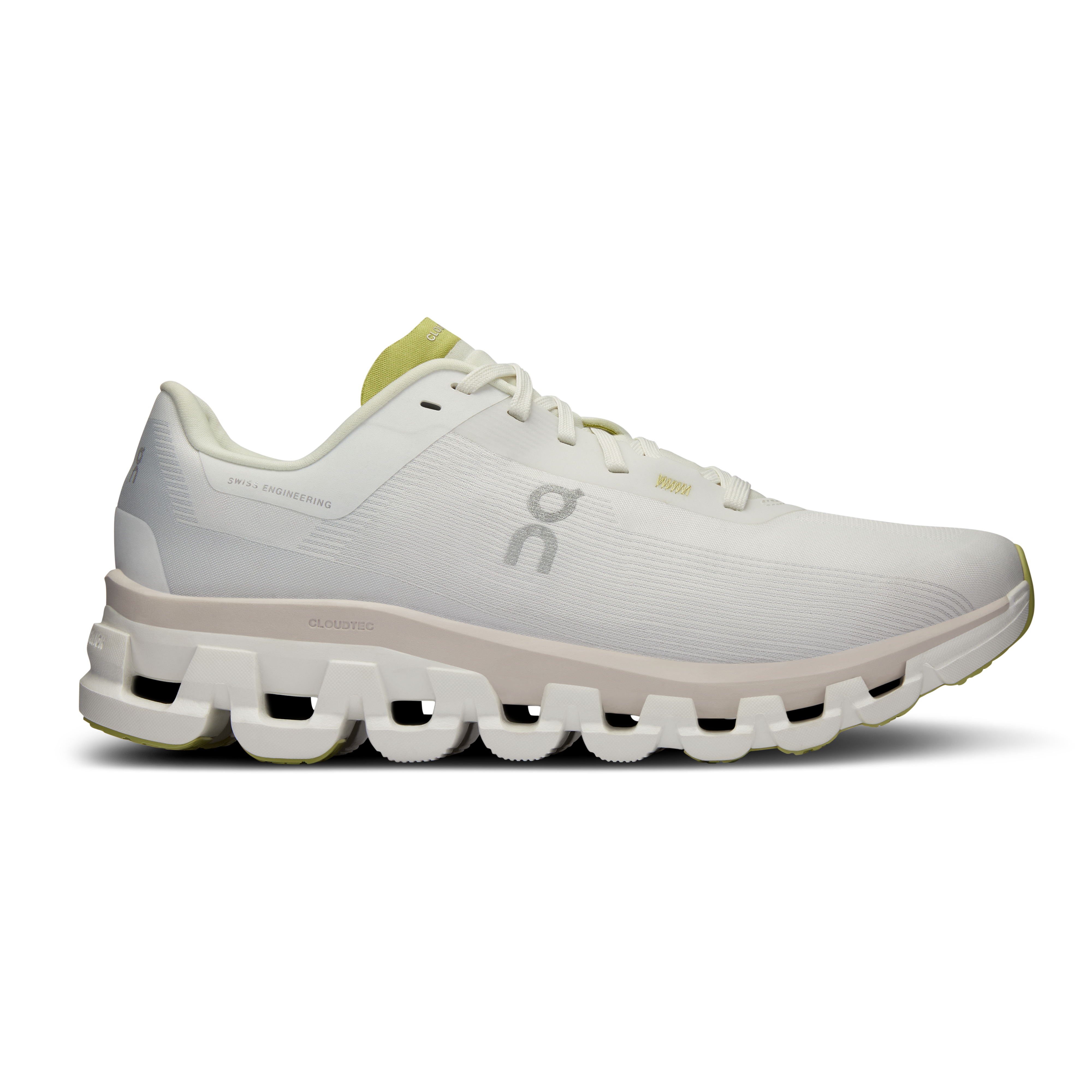 On Running Women's Cloudflow 4 Running Shoes - Lightweight & Breathable White/Sand Sneakers for Jogging, Gym Workouts & Daily Wear