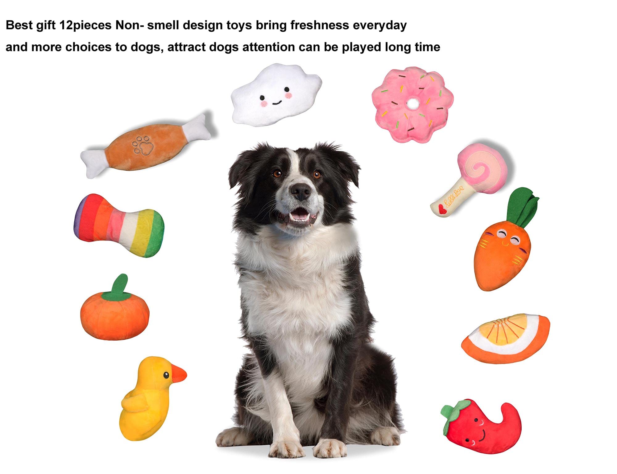 Durable 12-Pack Squeaky Plush Dog Toys for Puppies & Small Medium Dogs - Soft Chew Toys with Interactive Squeakers to Relieve Boredom (Multi Theme) - Perfect for Playtime, Training & Anxiety Relief