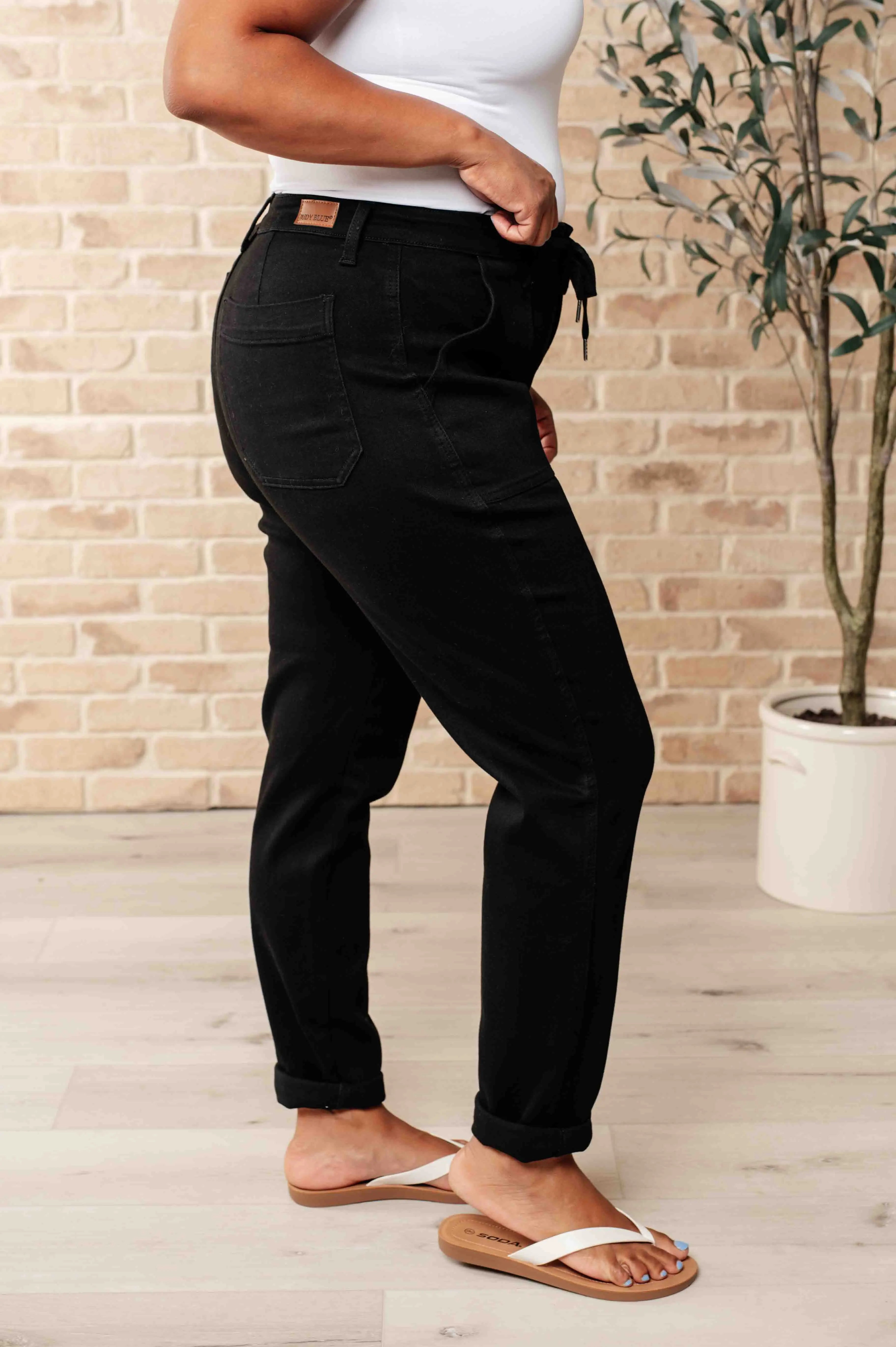 Carmen Double Cuff Joggers - Women's Black Athletic Pants for Yoga, Running & Lounge Wear
