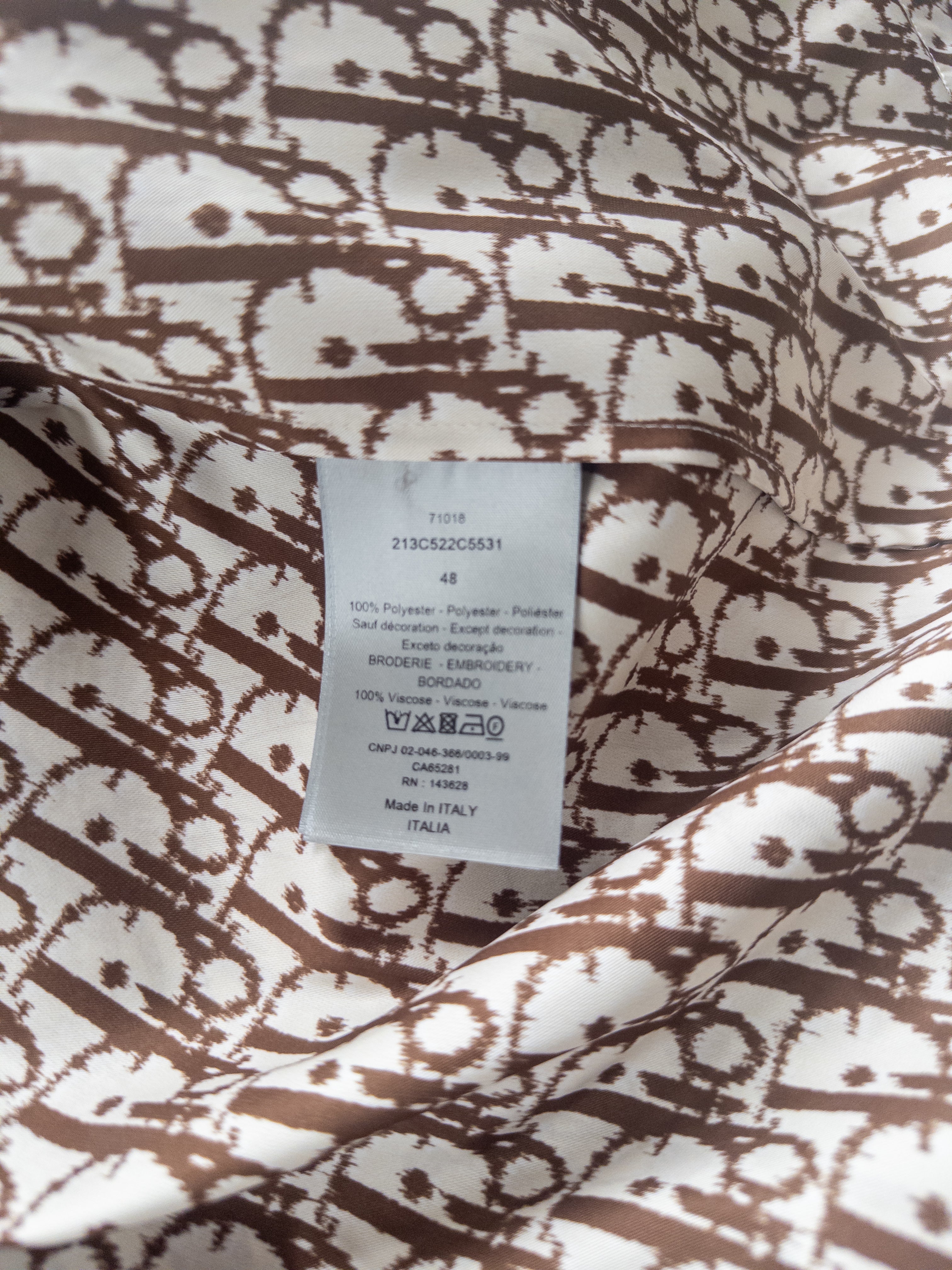 Dior Cactus Jack Brown & White Oblique Jacket - Men's Luxury Designer Jacket for Streetwear & Fashion Outfits - Perfect for Casual Wear, Parties & Special Occasions