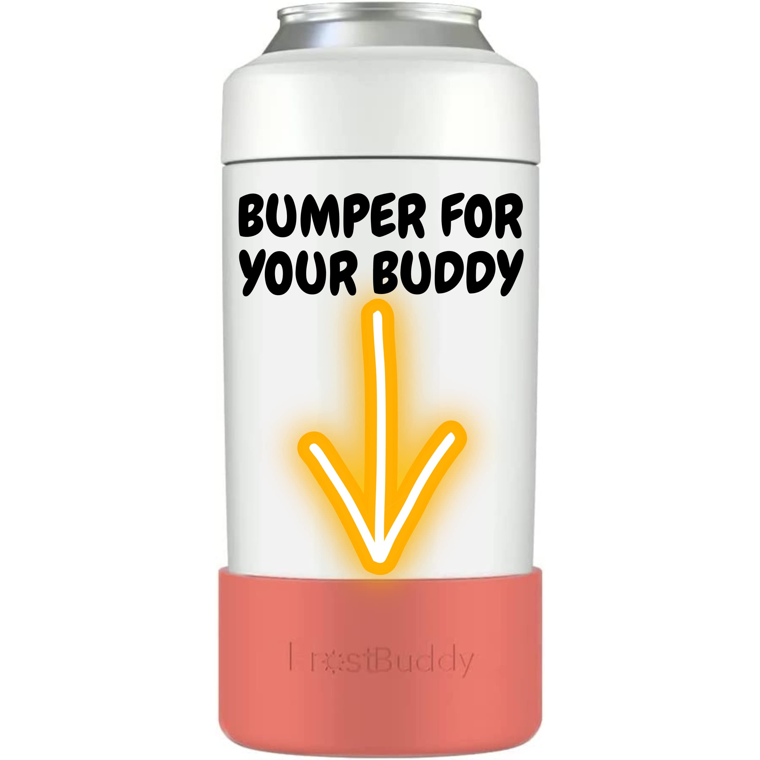 Universal Buddy 2.0 Insulated Can Cooler with Non-Slip Bumper - Tropical Hibiscus Design | Perfect for Beach Parties, BBQs & Outdoor Adventures