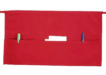 Burgundy Waist Apron with 3 Pockets - 12.5 x 21.75 Inches - WA 1221 R NRE #022089 - Perfect for Cooking, Bartending & Crafting