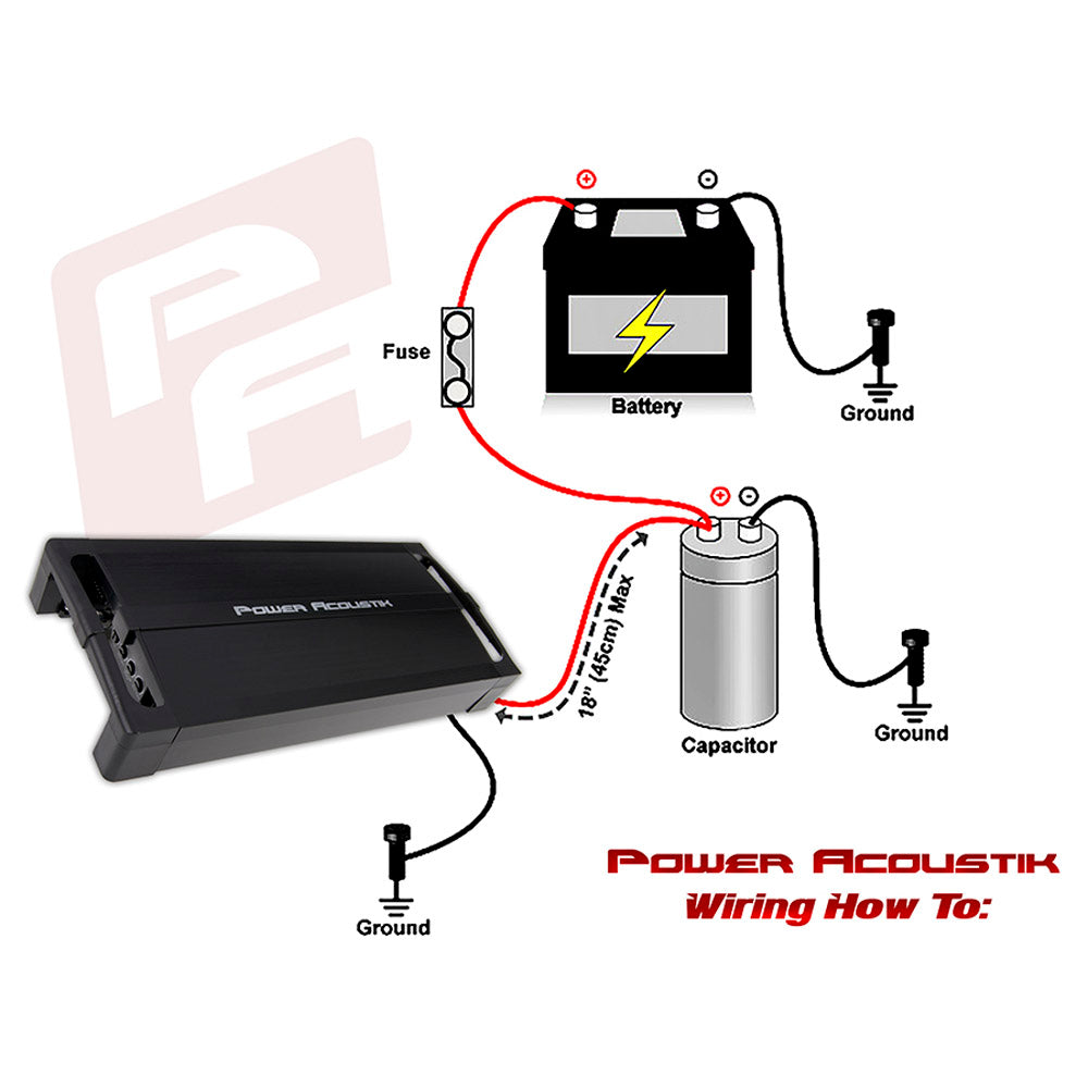 Power Acoustik PCX 30F 30.0 Farad Digital Hybrid Car Audio Capacitor - Boost Bass & Prevent Headlight Dimming for Car Stereo Systems