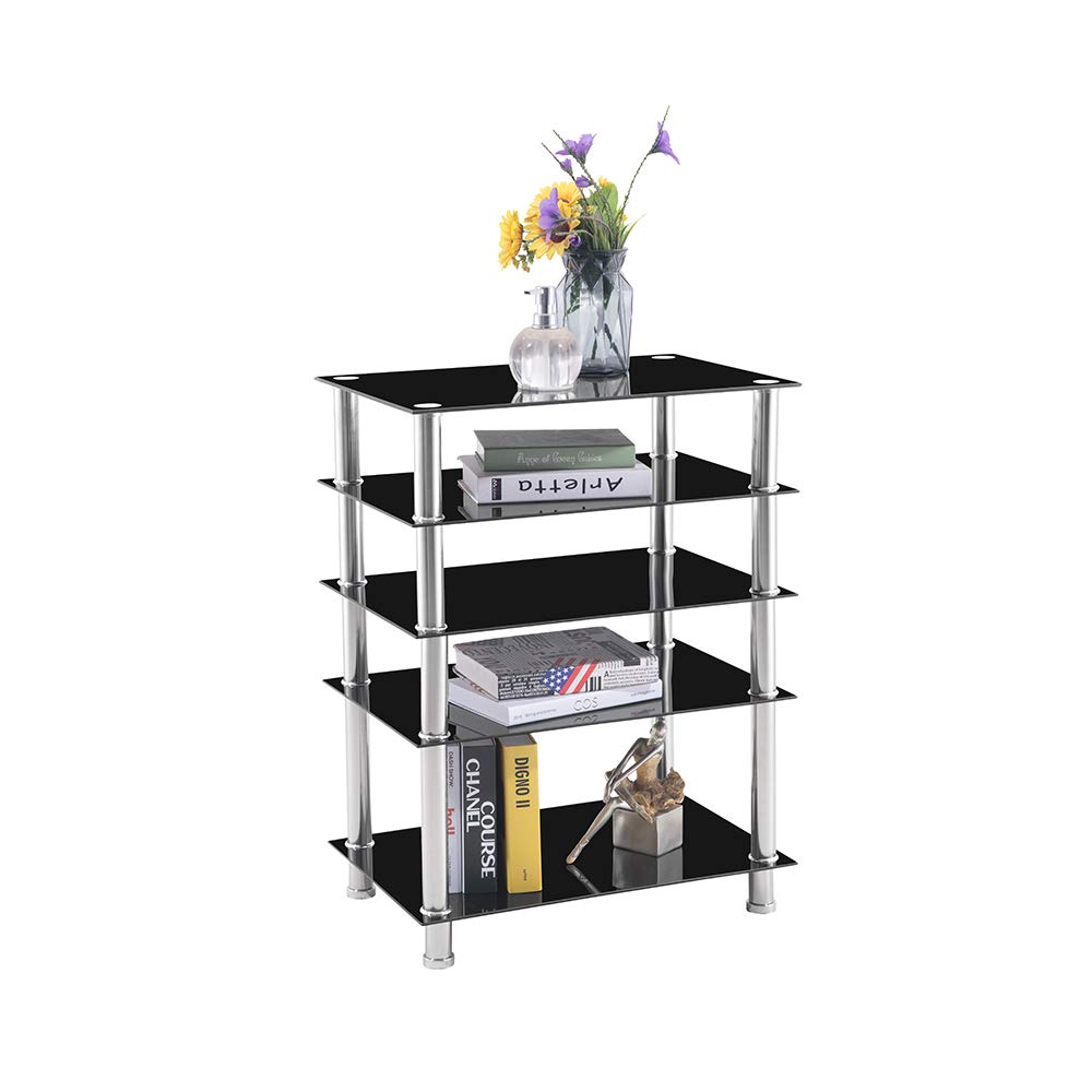 IANIYA 5-Tier TV Stand Media Console - Entertainment Center for 55-75 Inch TVs, Gaming Consoles, Soundbars & Streaming Devices | Perfect for Living Room, Bedroom & Home Theater Setup